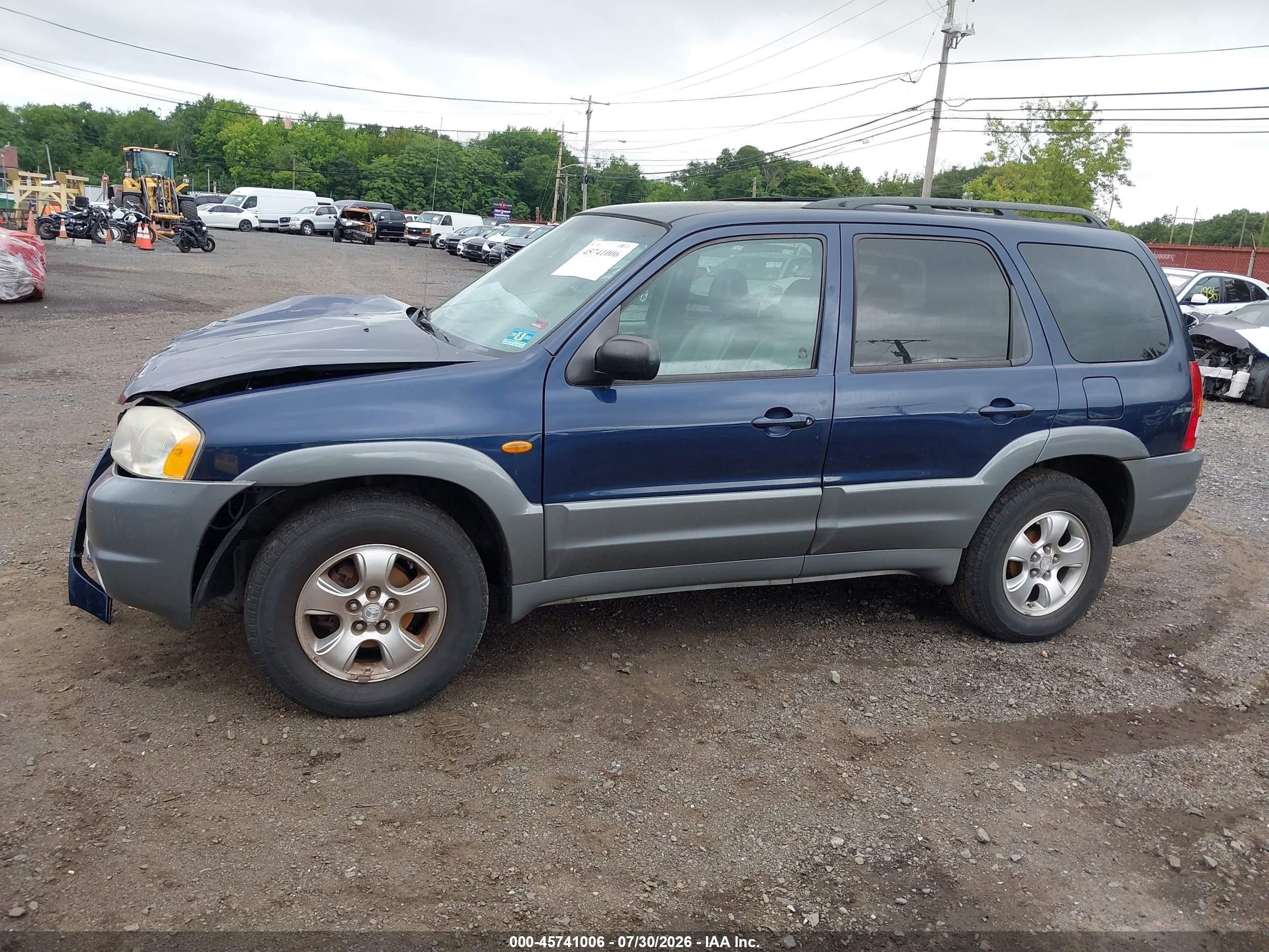 2002 Mazda Tribute Es V6/lx V6 Dark Blue vin: 4F2YU08122KM16739