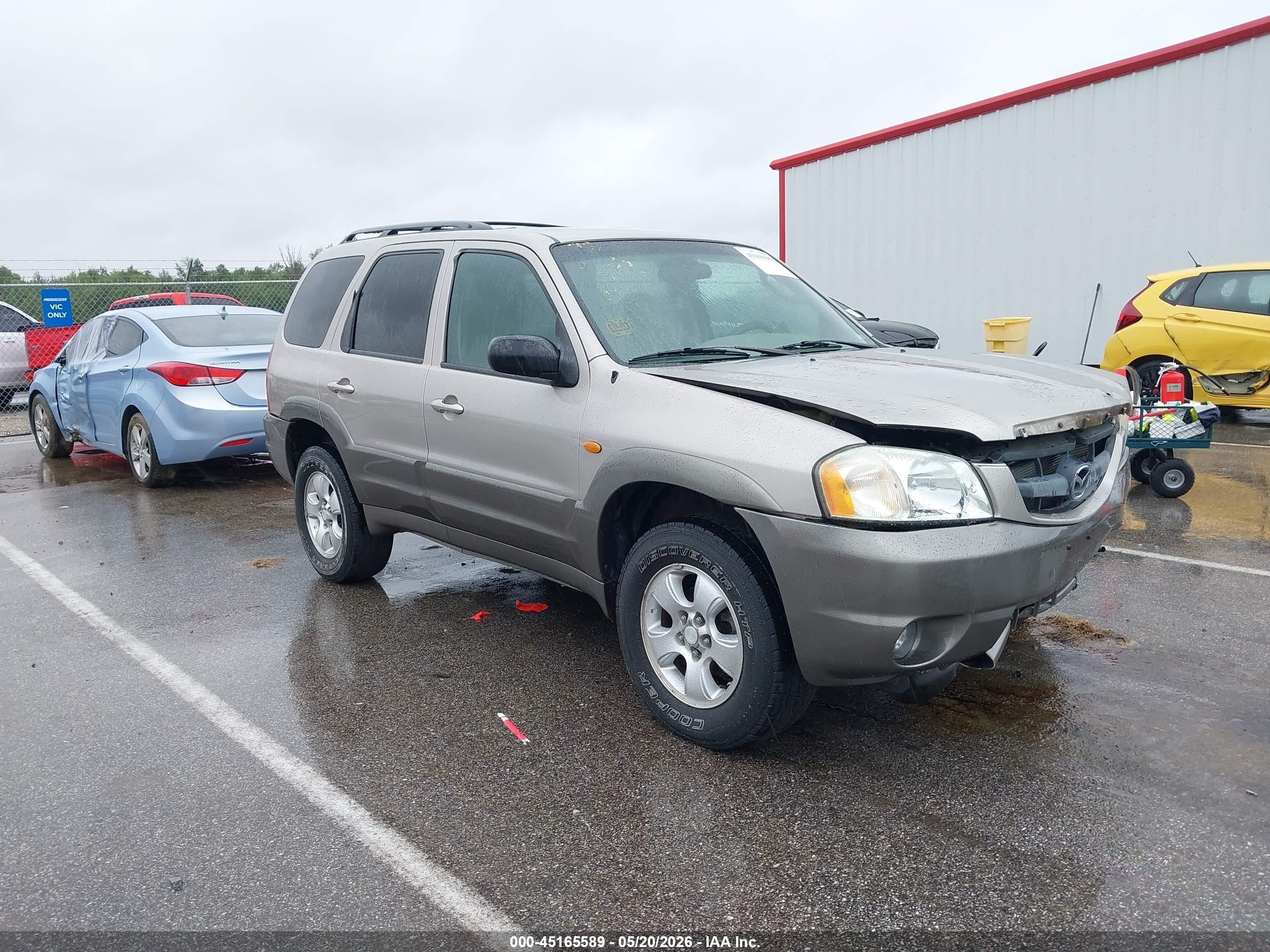 2001 Mazda Tribute Es V6/lx V6 Tan vin: 4F2YU08141KM26462