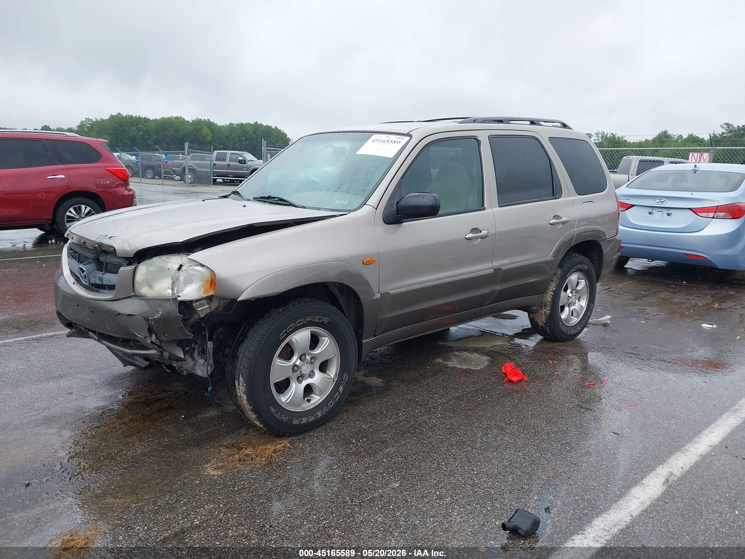 2001 Mazda Tribute Es V6/lx V6 Tan vin: 4F2YU08141KM26462