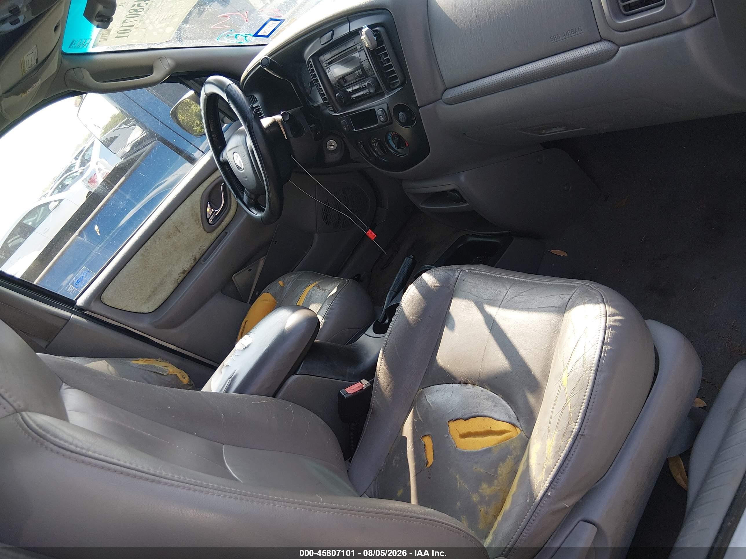 2001 Mazda Tribute Es V6/lx V6 Gray vin: 4F2YU08191KM13223