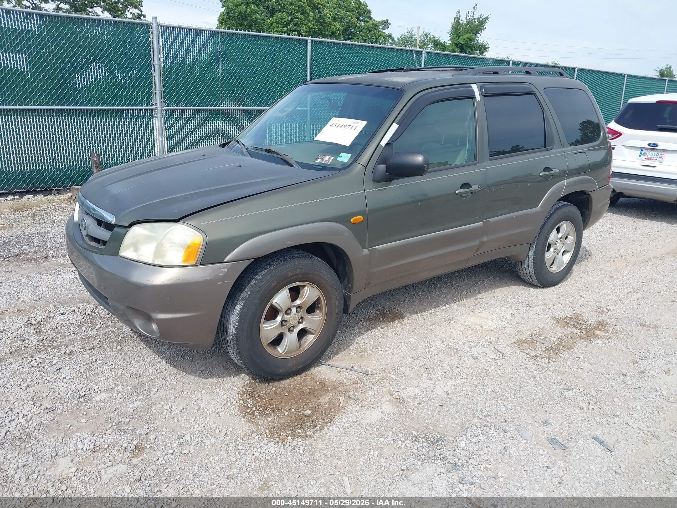 2002 Mazda Tribute Es V6/lx V6 Teal vin: 4F2YU081X2KM56096