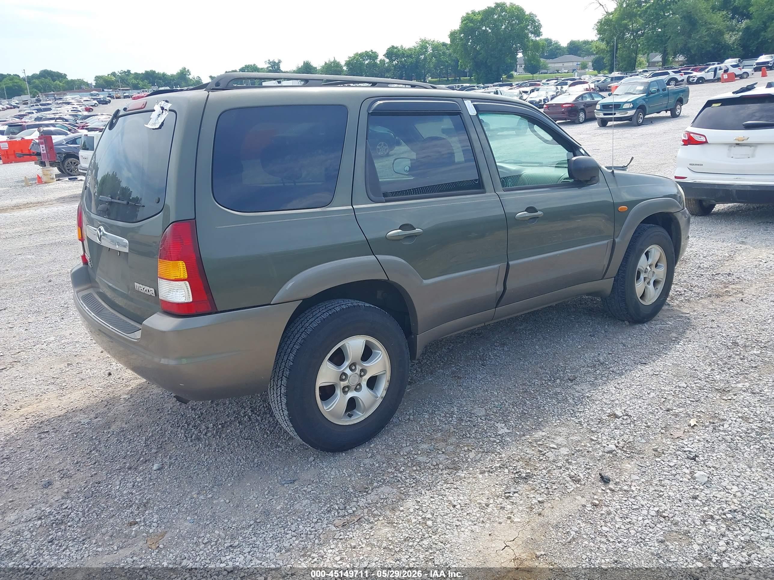 2002 Mazda Tribute Es V6/lx V6 Teal vin: 4F2YU081X2KM56096