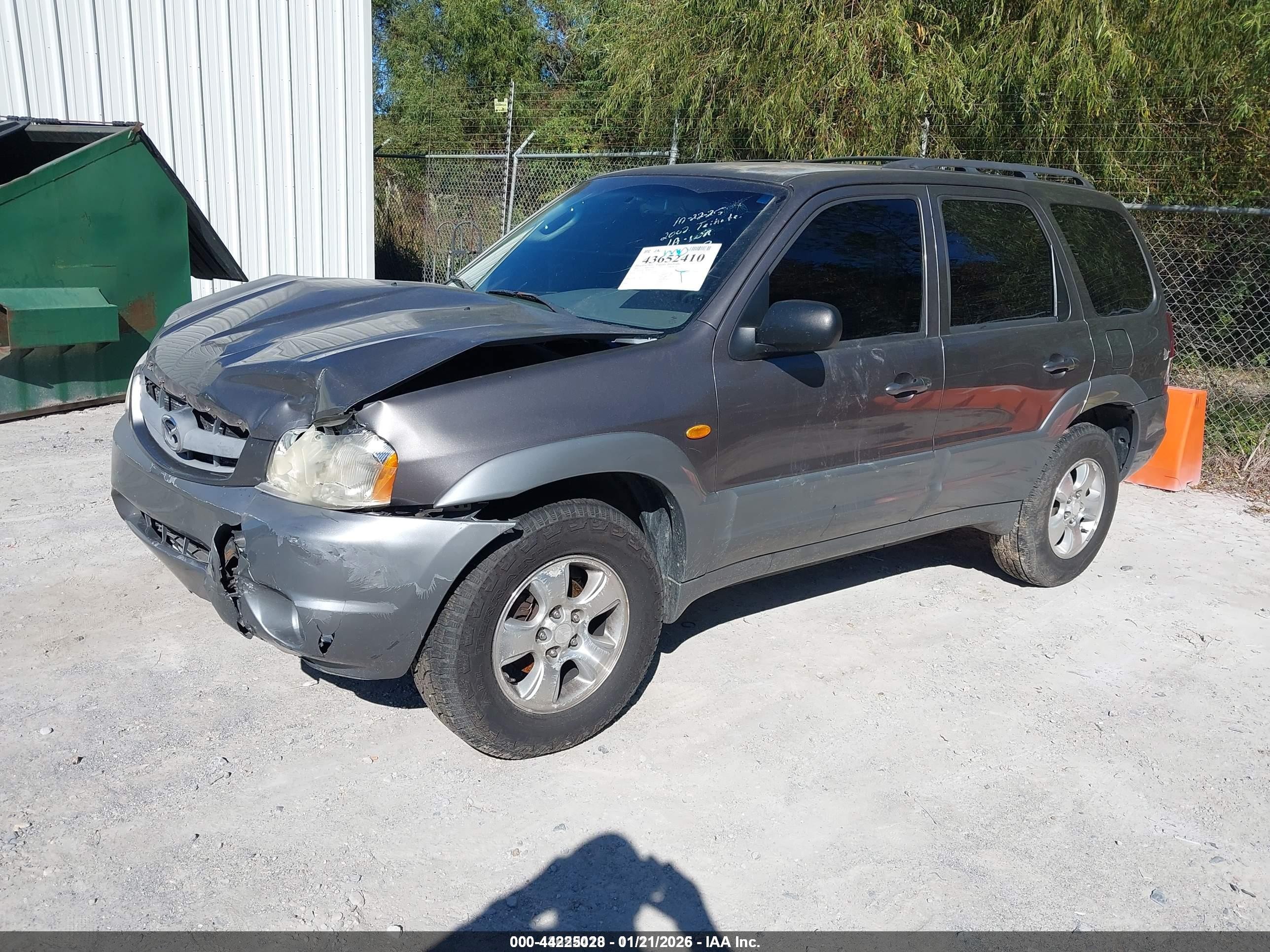 2002 Mazda Tribute Es V6/lx V6 Серый vin: 4F2YU09152KM62239