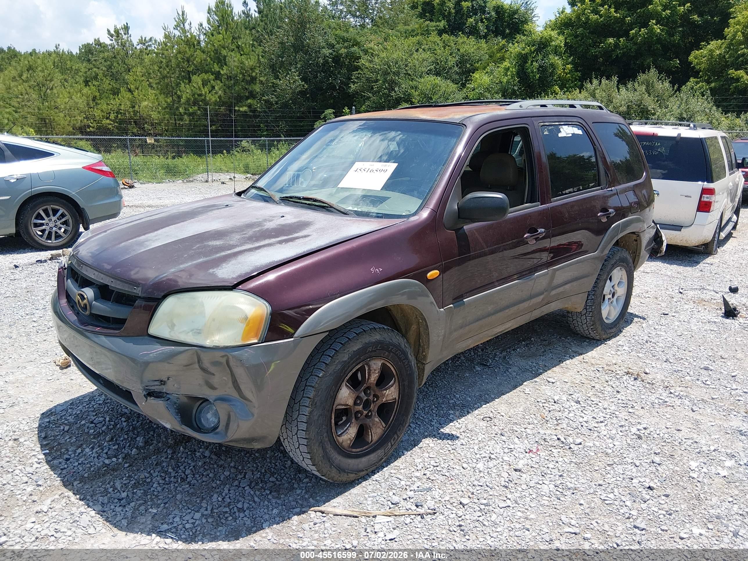 2002 Mazda Tribute Es V6/lx V6 Red vin: 4F2YU091X2KM24201