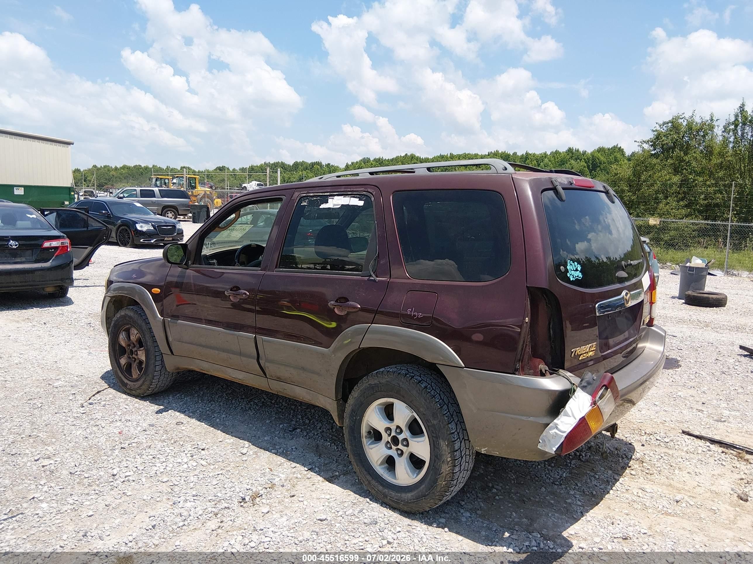 2002 Mazda Tribute Es V6/lx V6 Red vin: 4F2YU091X2KM24201