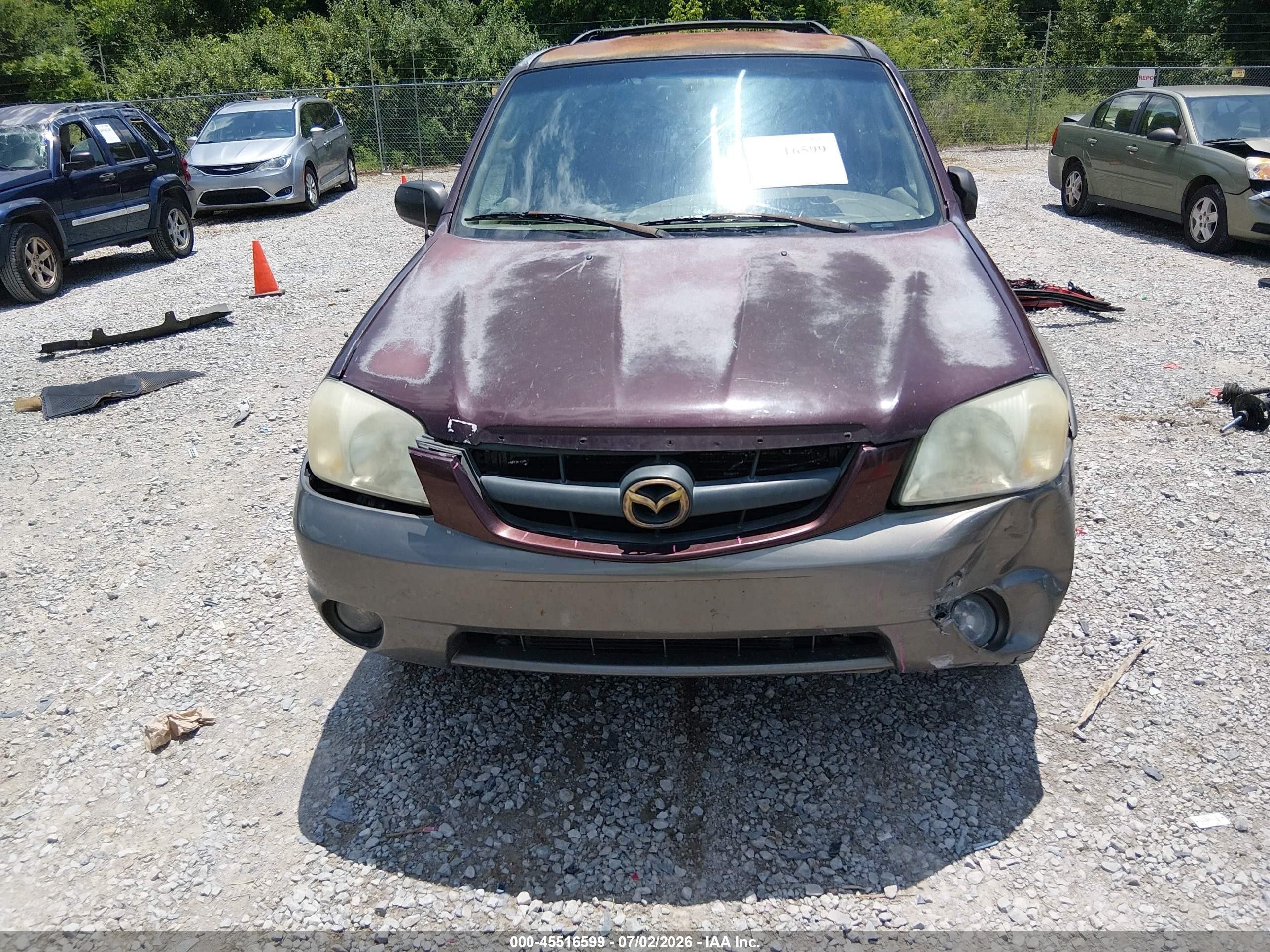 2002 Mazda Tribute Es V6/lx V6 Red vin: 4F2YU091X2KM24201