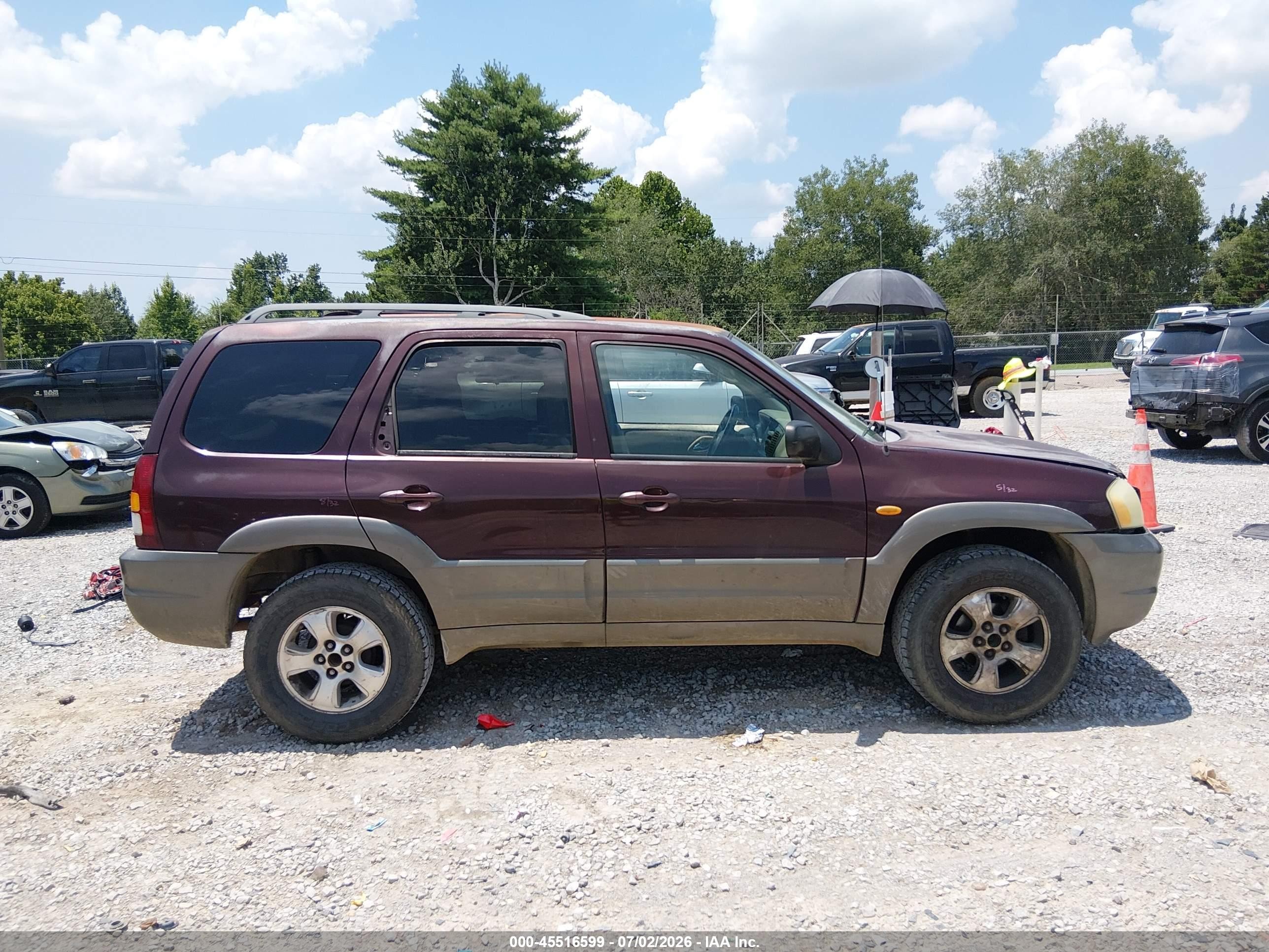 2002 Mazda Tribute Es V6/lx V6 Red vin: 4F2YU091X2KM24201
