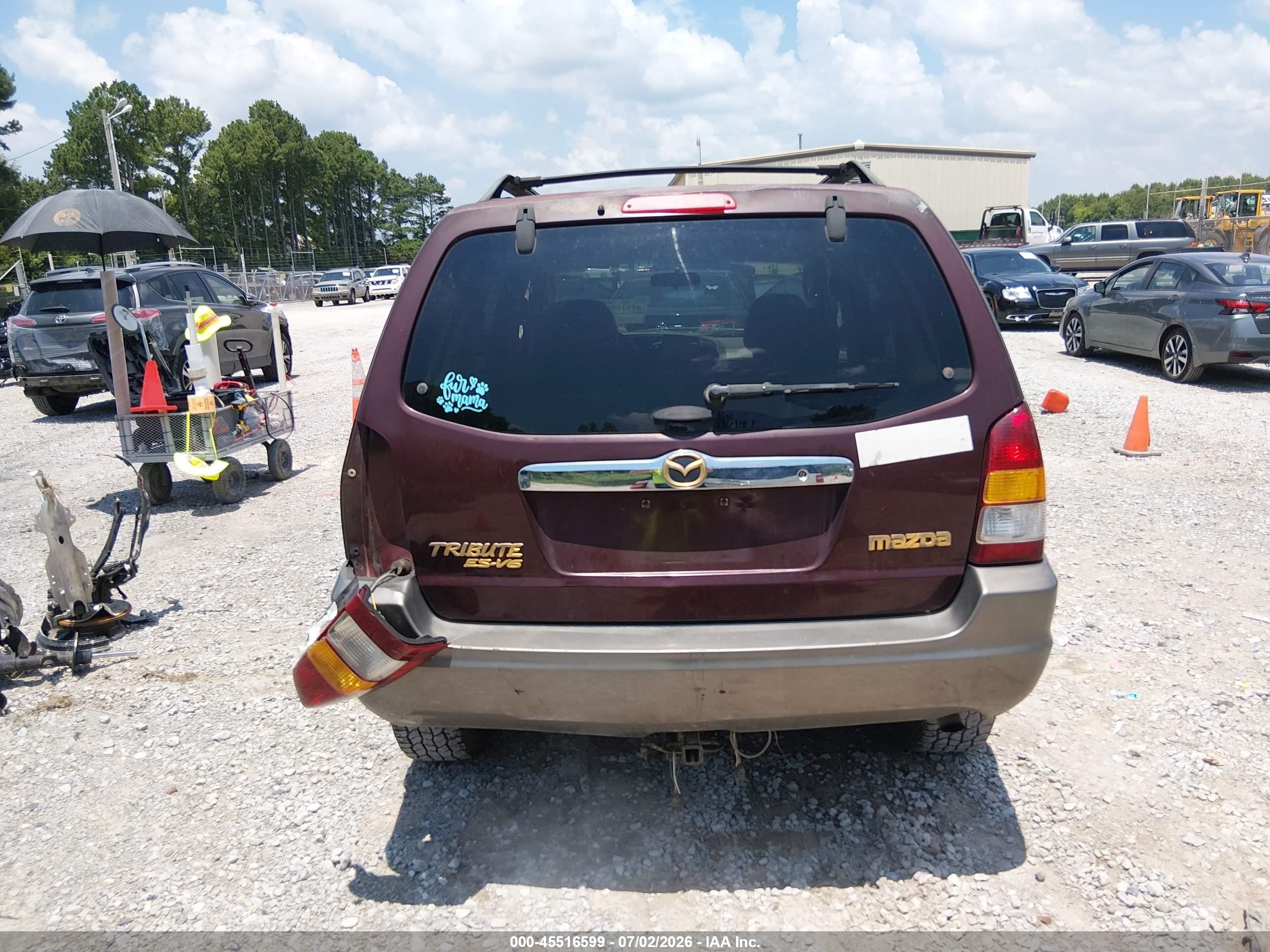 2002 Mazda Tribute Es V6/lx V6 Red vin: 4F2YU091X2KM24201