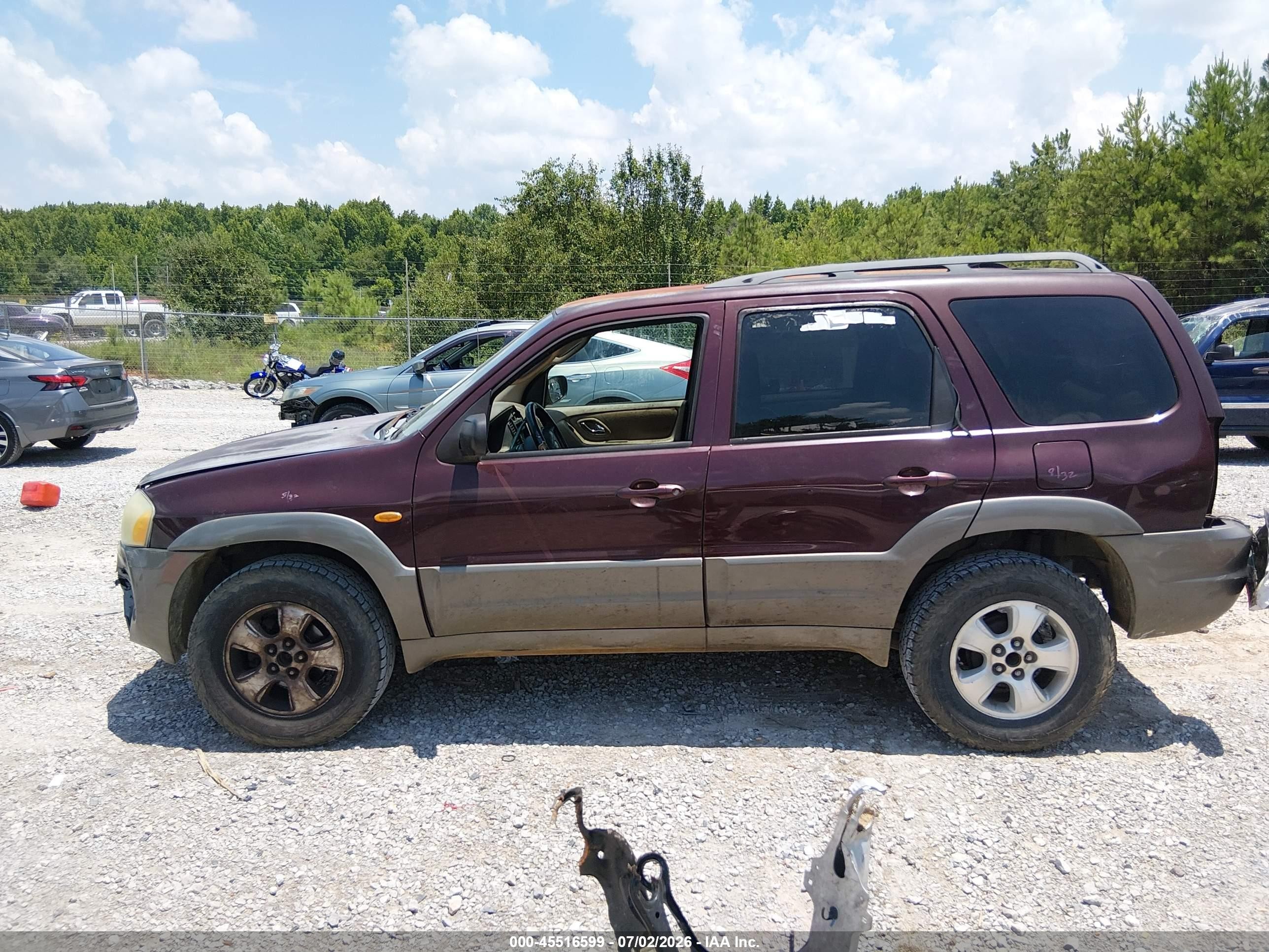2002 Mazda Tribute Es V6/lx V6 Red vin: 4F2YU091X2KM24201