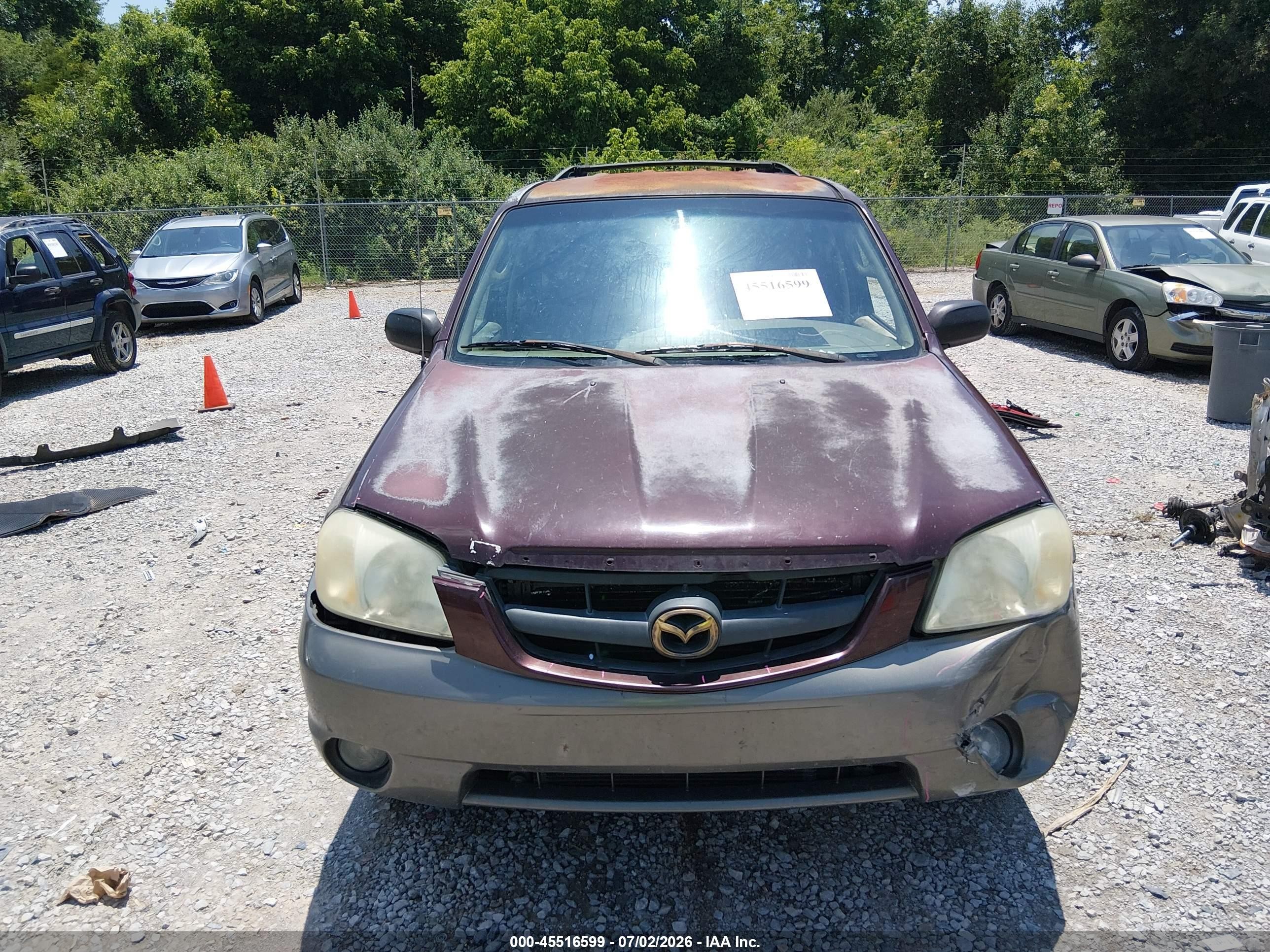2002 Mazda Tribute Es V6/lx V6 Red vin: 4F2YU091X2KM24201