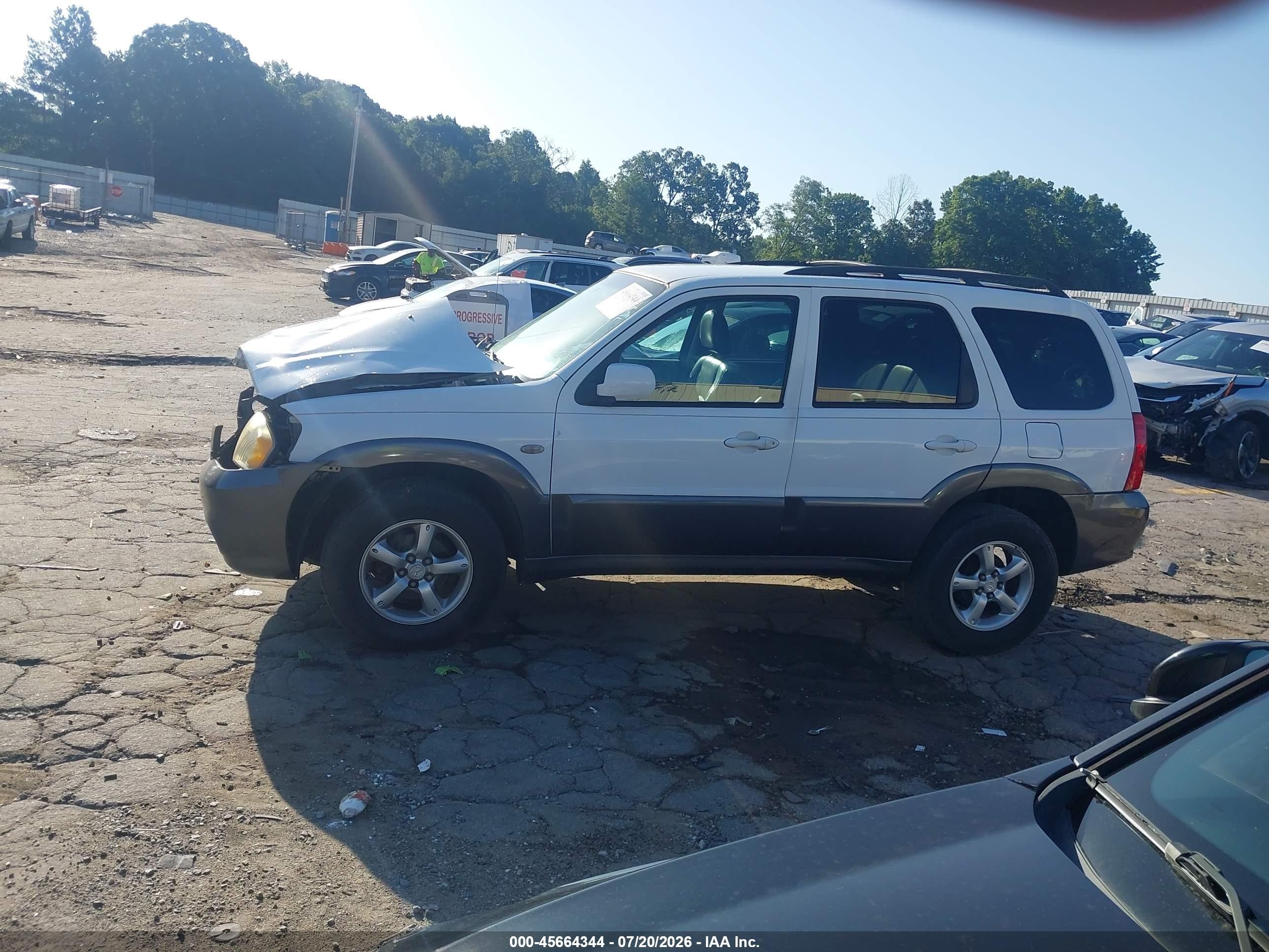 2006 Mazda Tribute I White vin: 4F2YZ02Z56KM07247