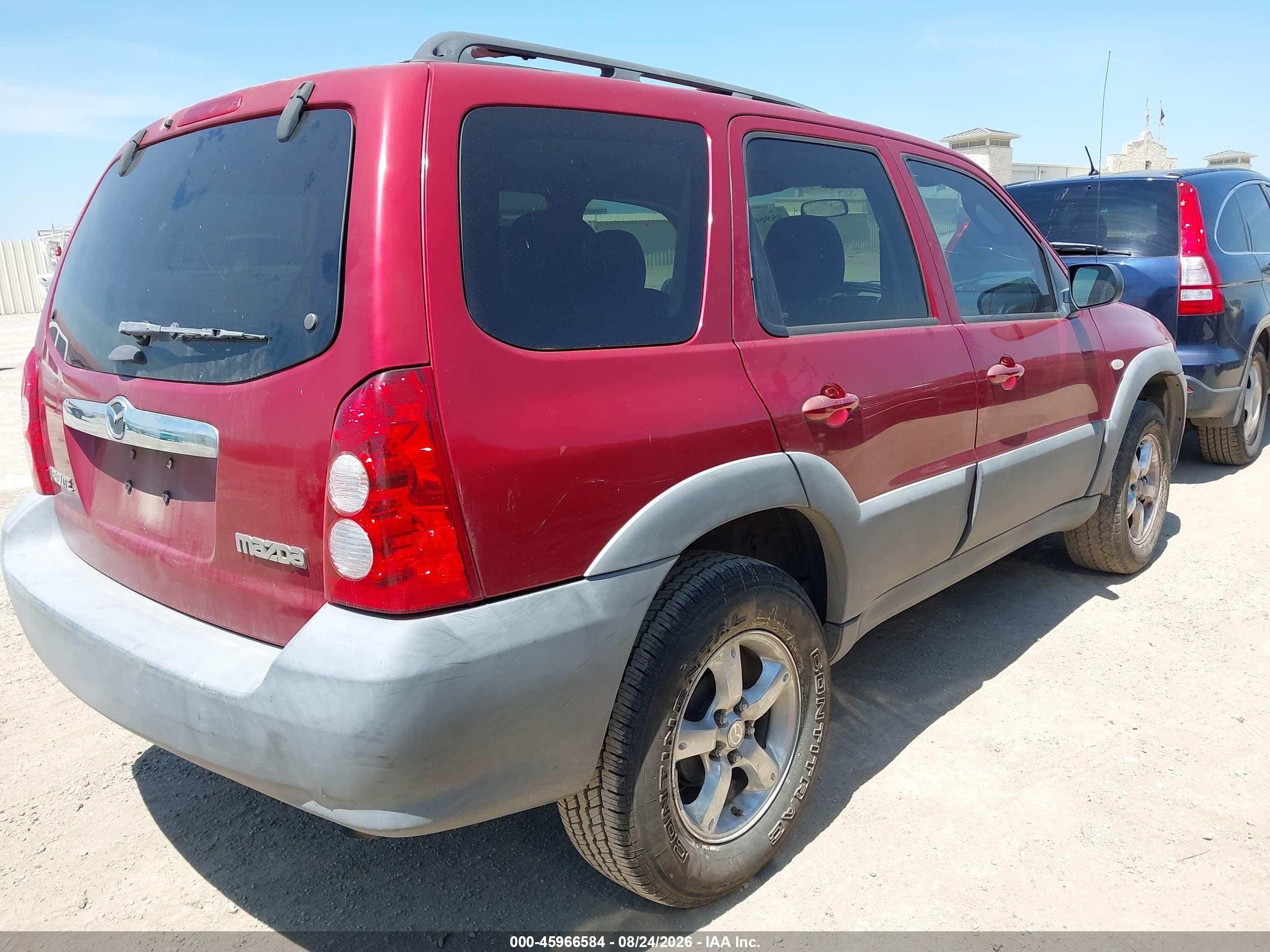 2006 Mazda Tribute I Red vin: 4F2YZ02Z66KM18404
