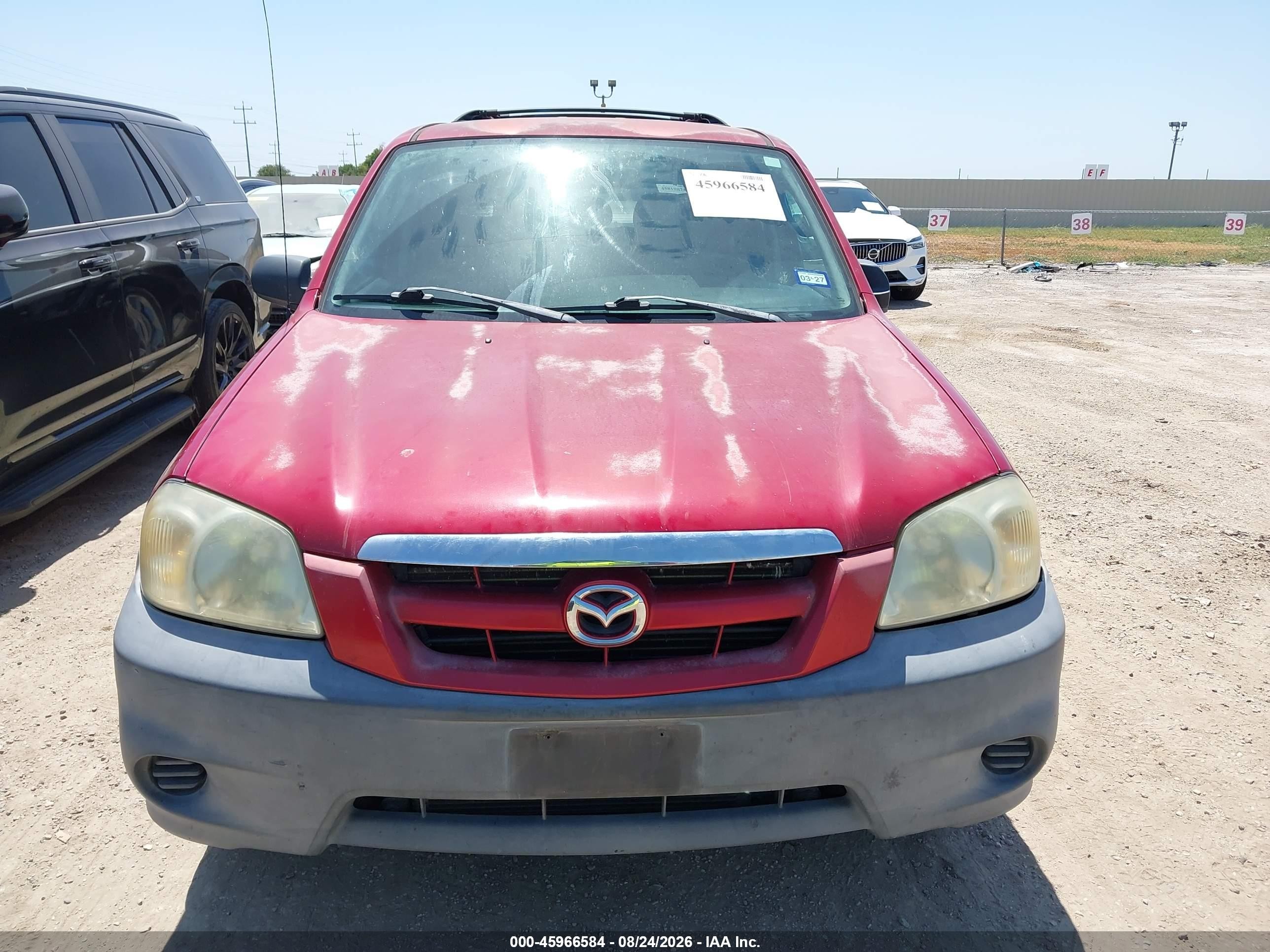 2006 Mazda Tribute I Red vin: 4F2YZ02Z66KM18404