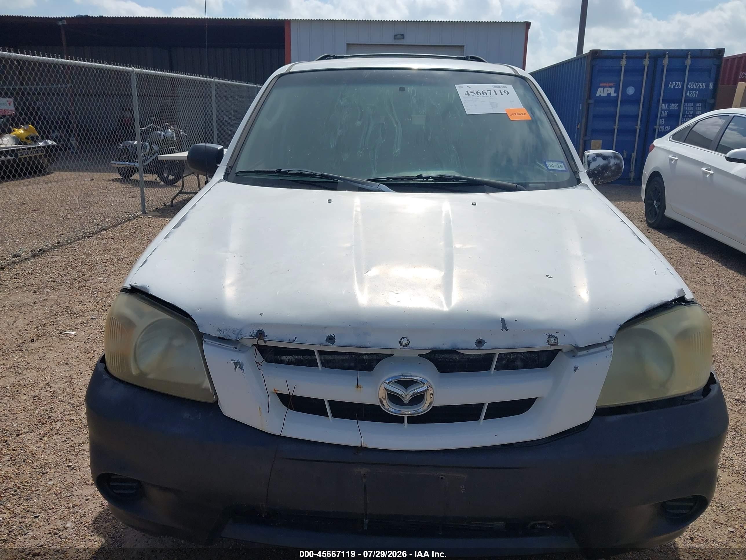 2006 Mazda Tribute I White vin: 4F2YZ02ZX6KM23539