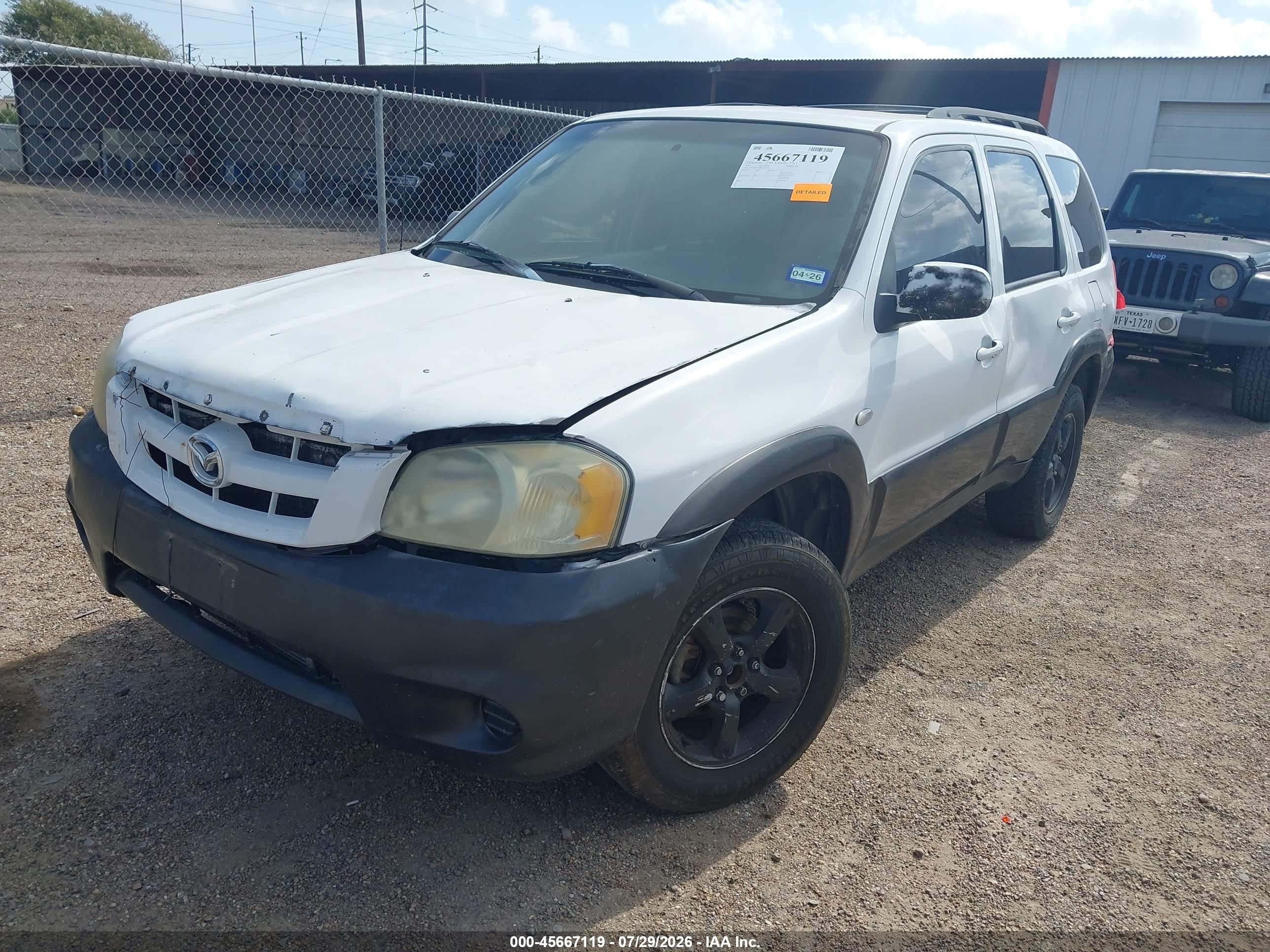 2006 Mazda Tribute I White vin: 4F2YZ02ZX6KM23539