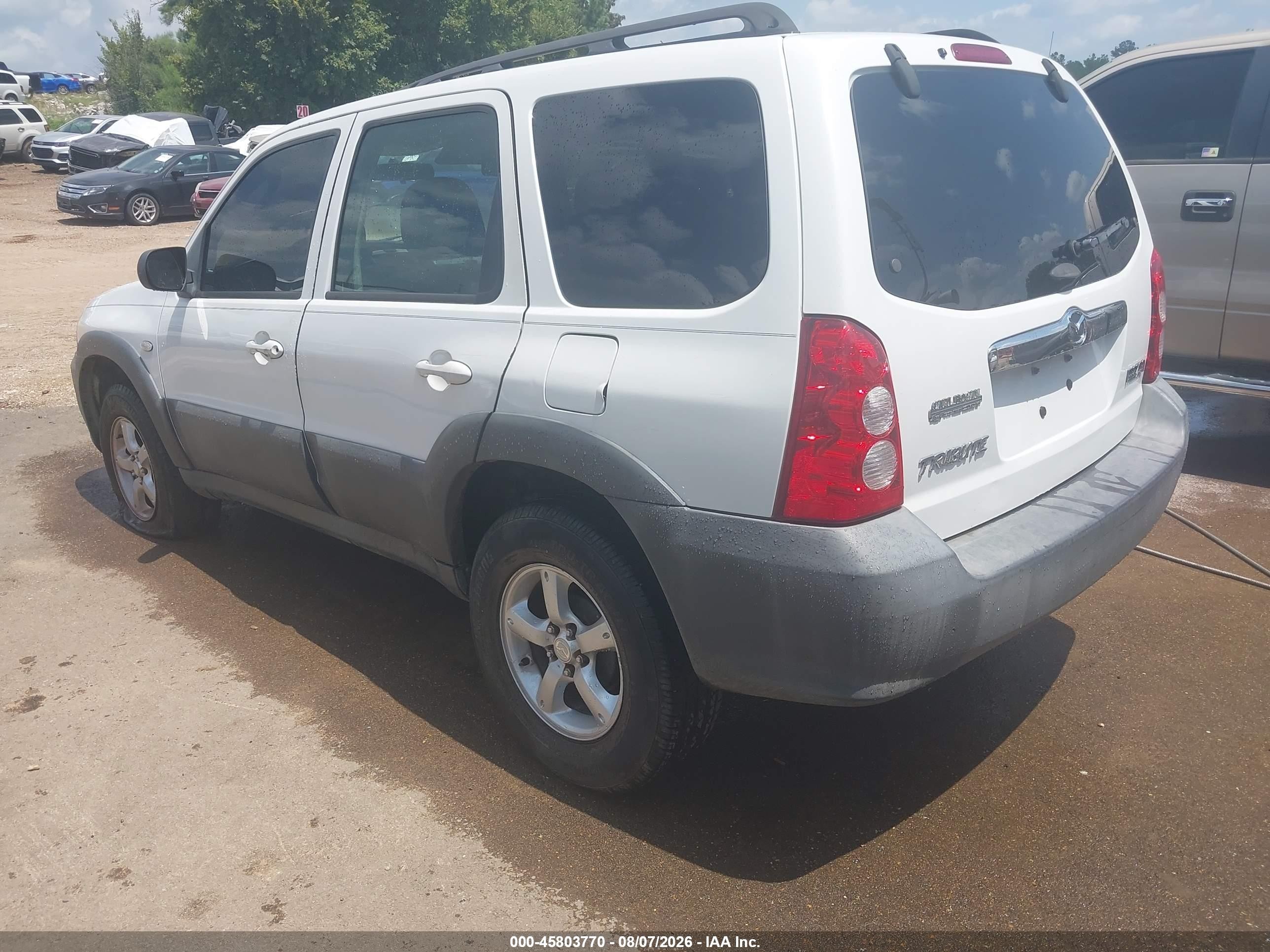 2006 Mazda Tribute I White vin: 4F2YZ02ZX6KM25534