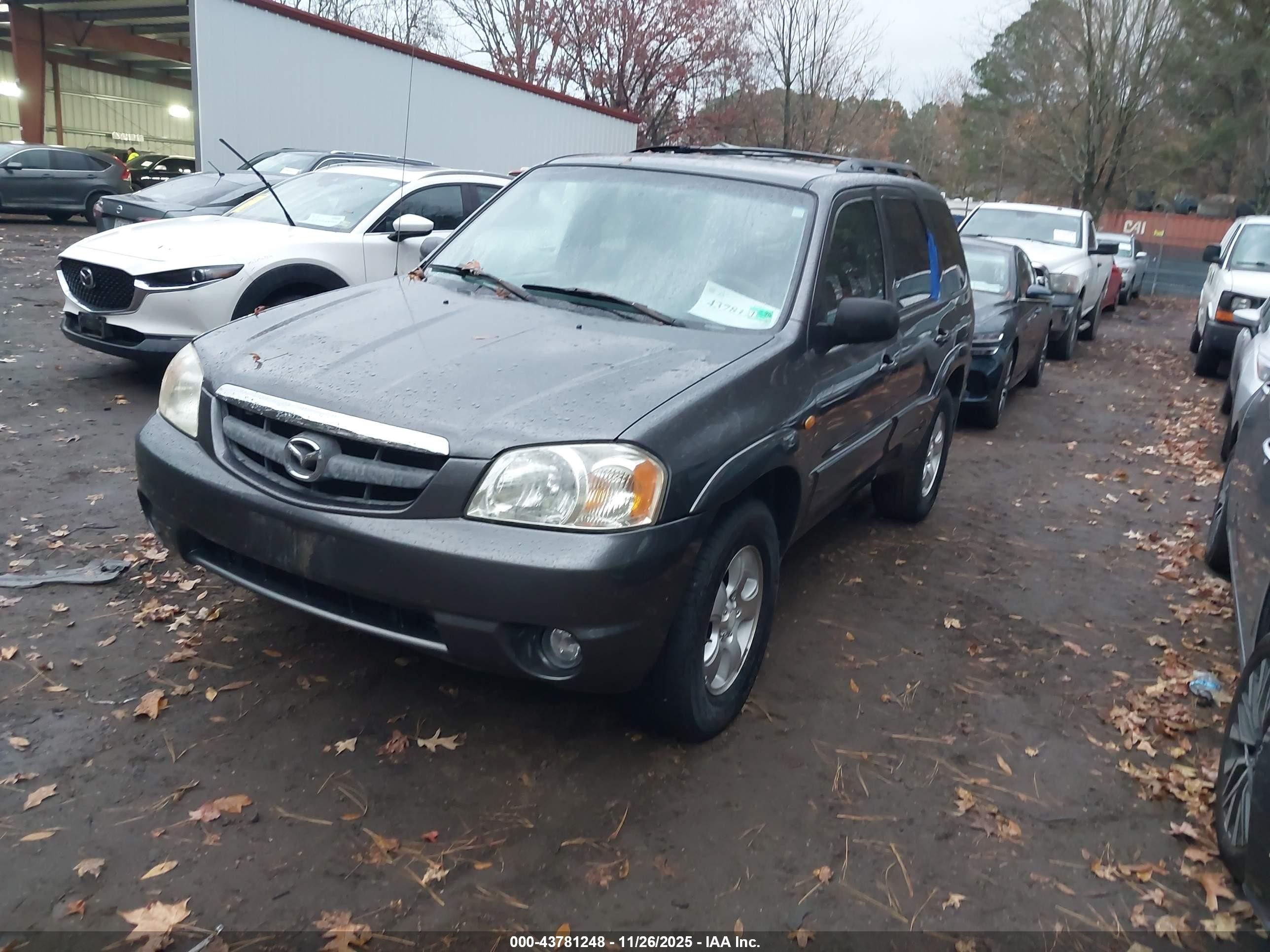 2003 Mazda Tribute Lx V6 Gray vin: 4F2YZ04113KM16983