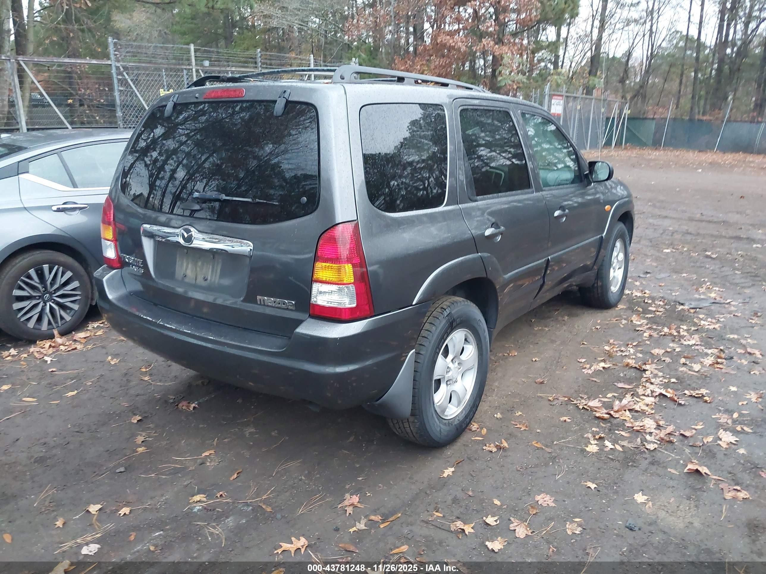 2003 Mazda Tribute Lx V6 Gray vin: 4F2YZ04113KM16983