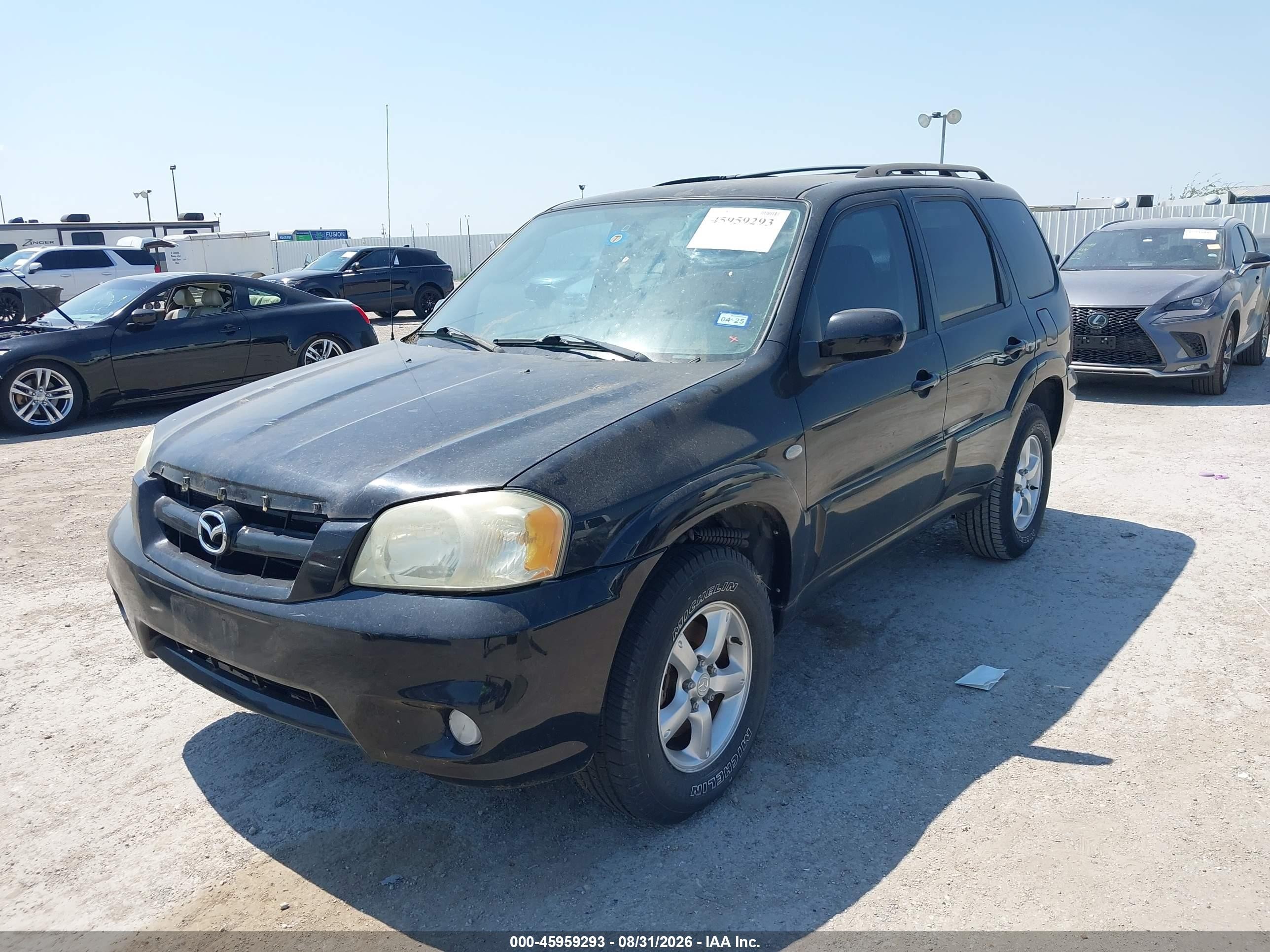 2005 Mazda Tribute S Black vin: 4F2YZ04125KM26425