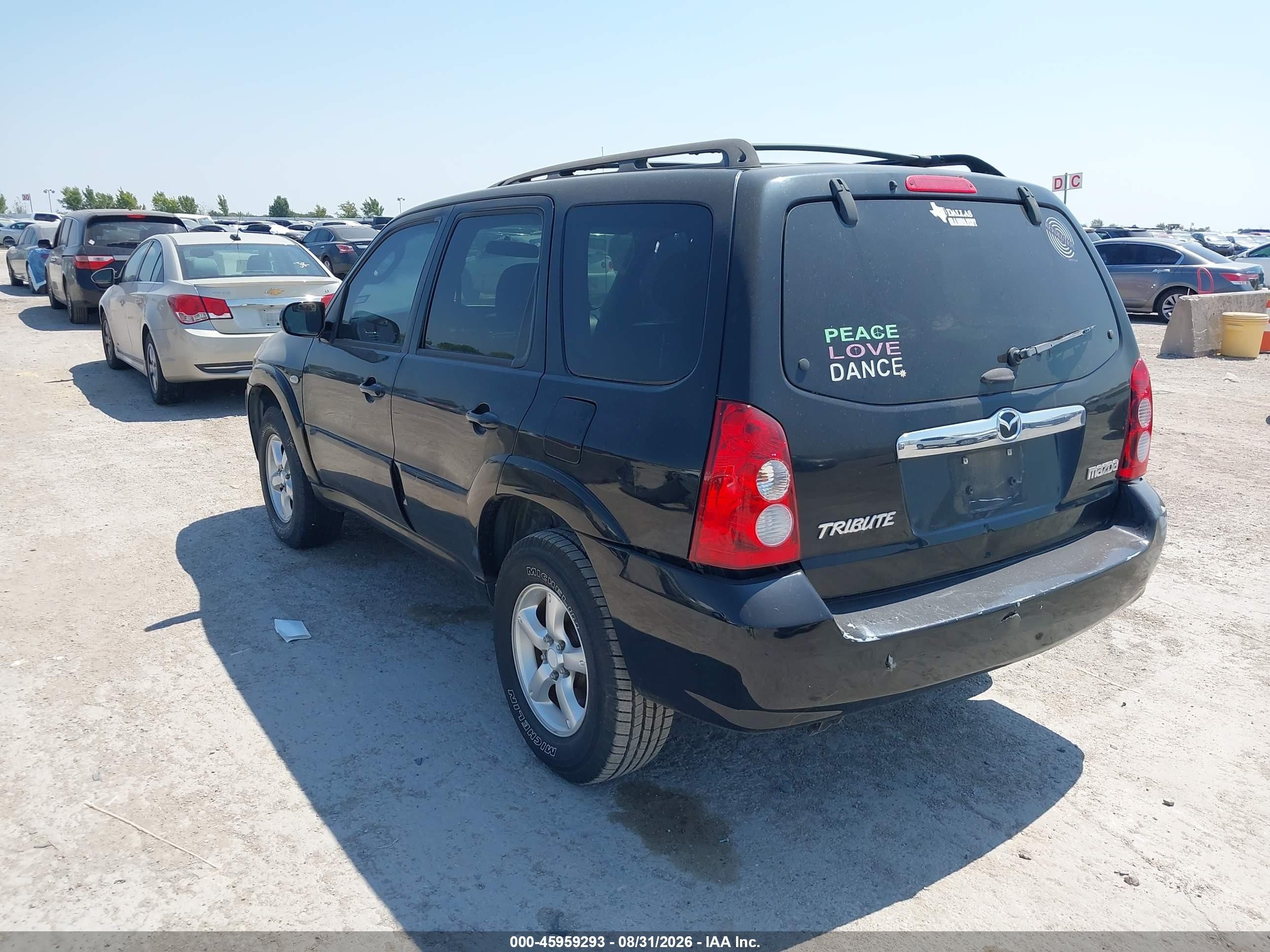 2005 Mazda Tribute S Black vin: 4F2YZ04125KM26425
