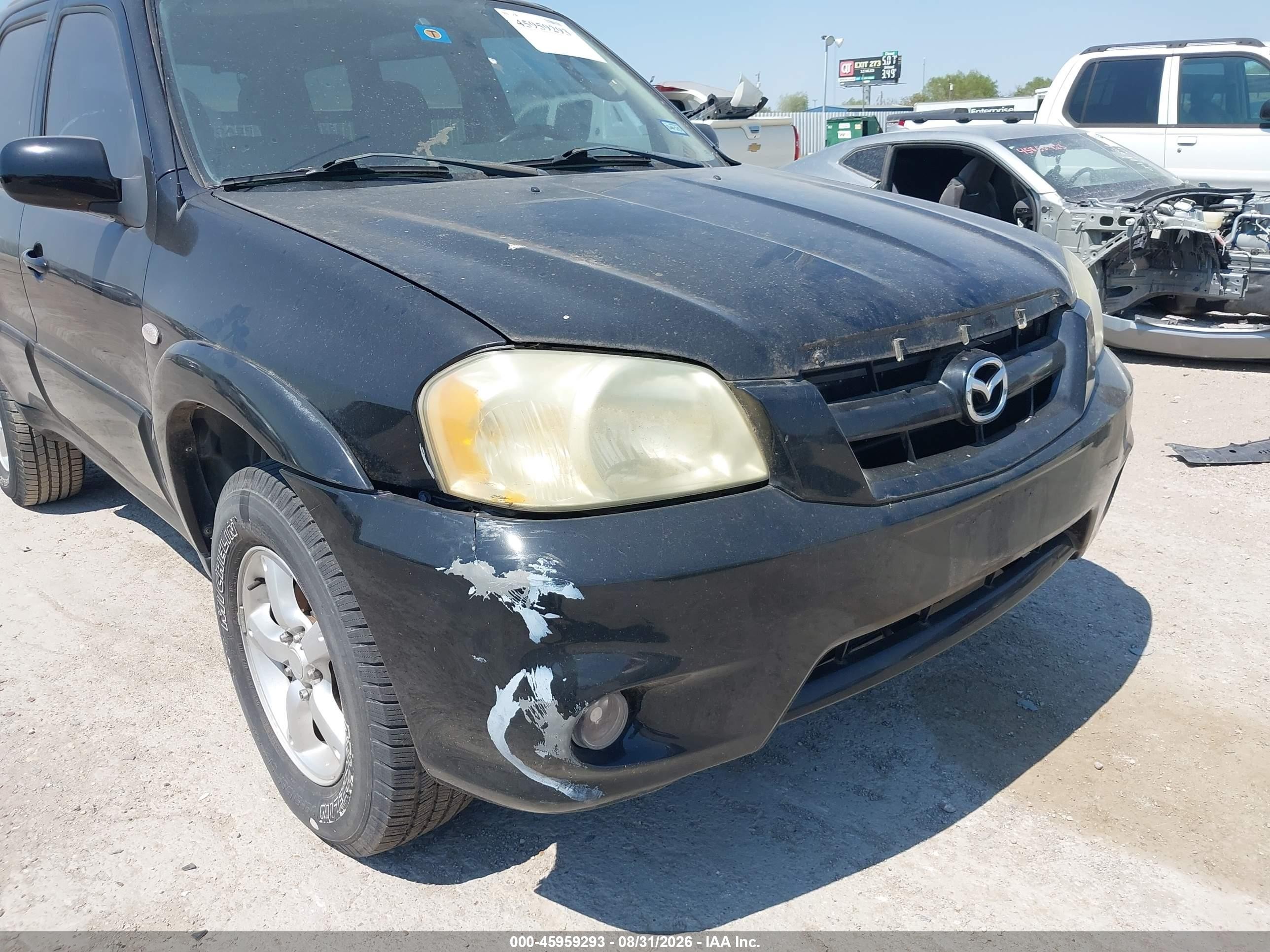 2005 Mazda Tribute S Black vin: 4F2YZ04125KM26425