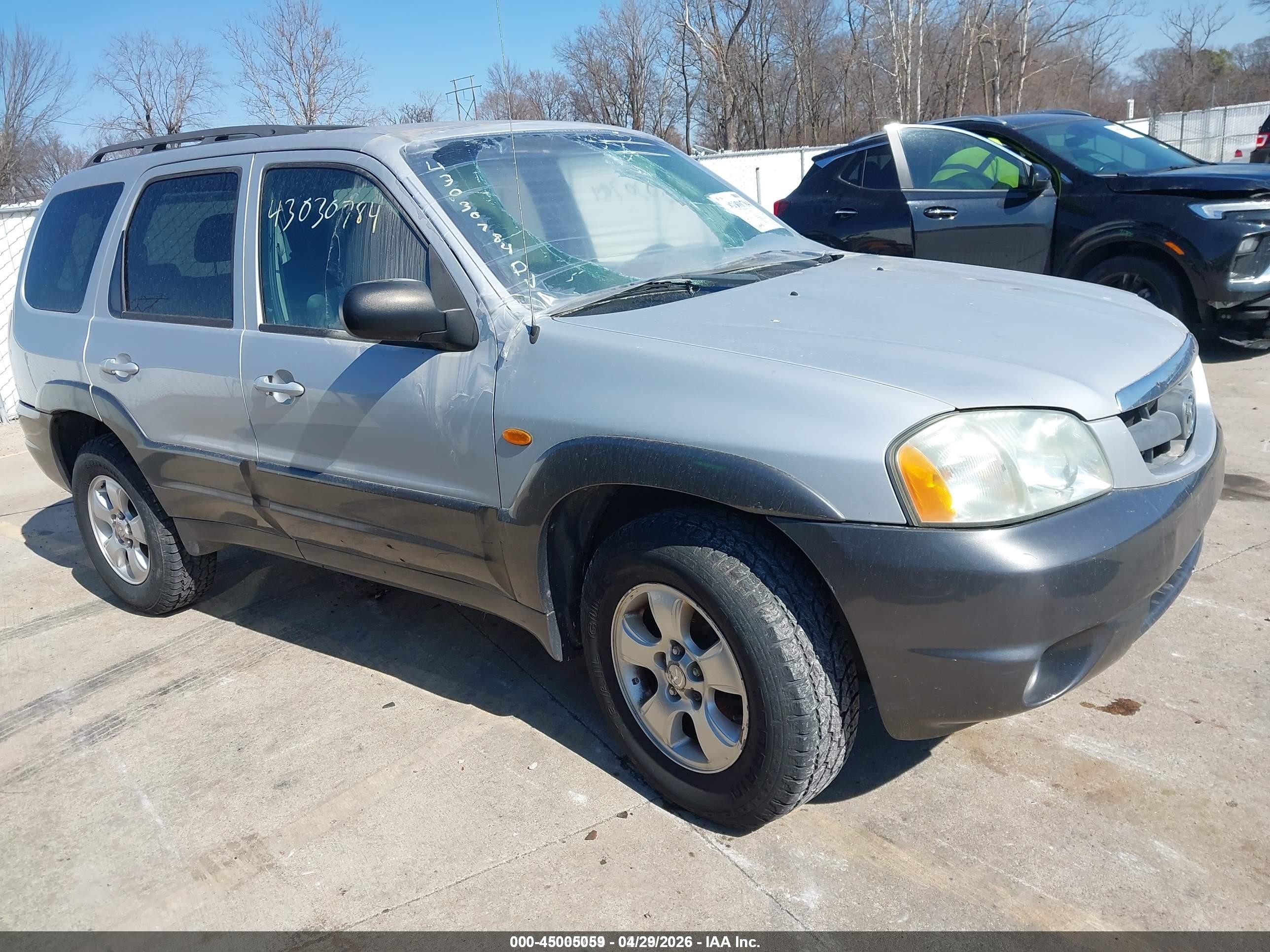 2004 Mazda Tribute Lx V6 Gray vin: 4F2YZ04154KM02473