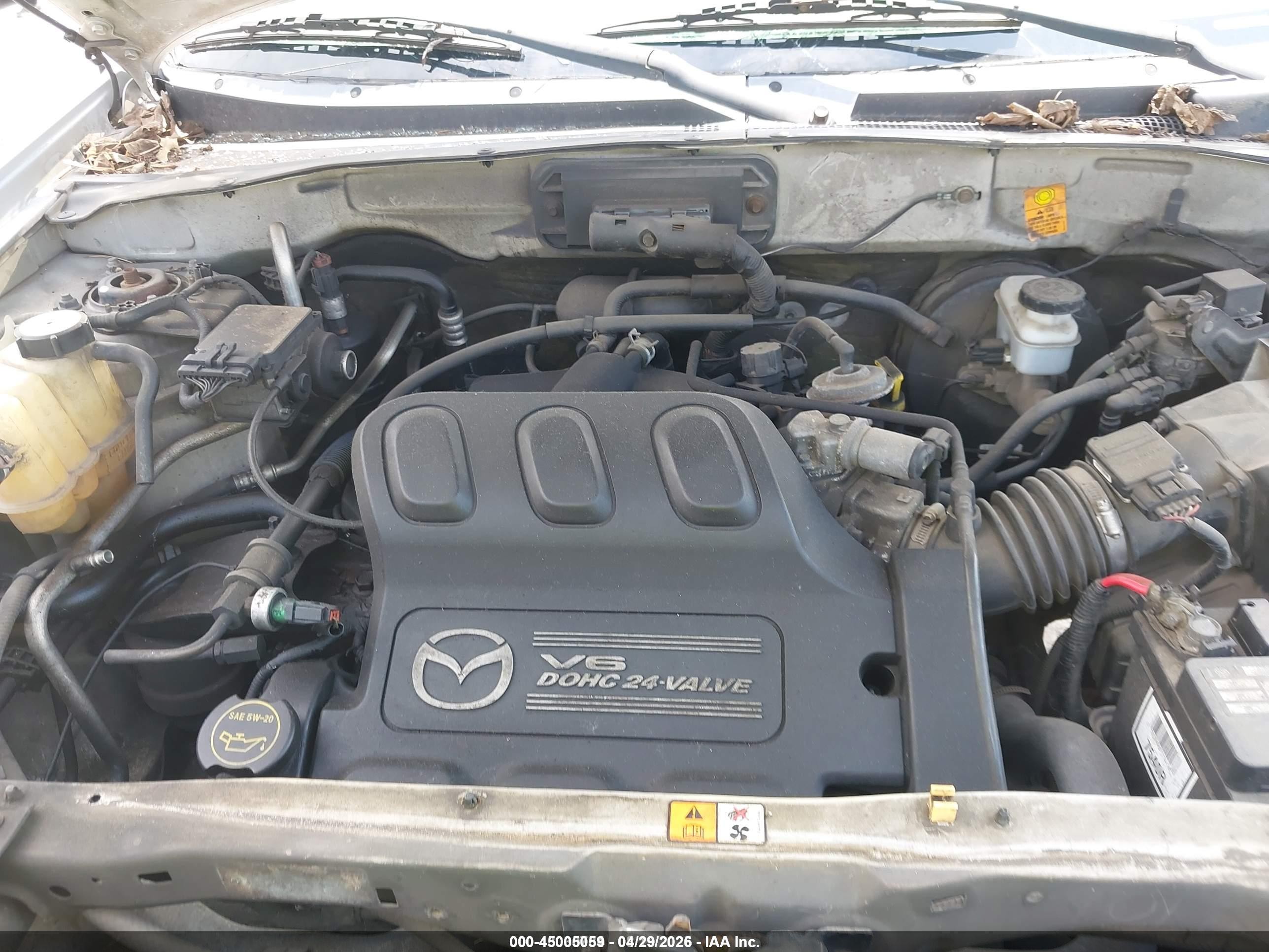 2004 Mazda Tribute Lx V6 Gray vin: 4F2YZ04154KM02473