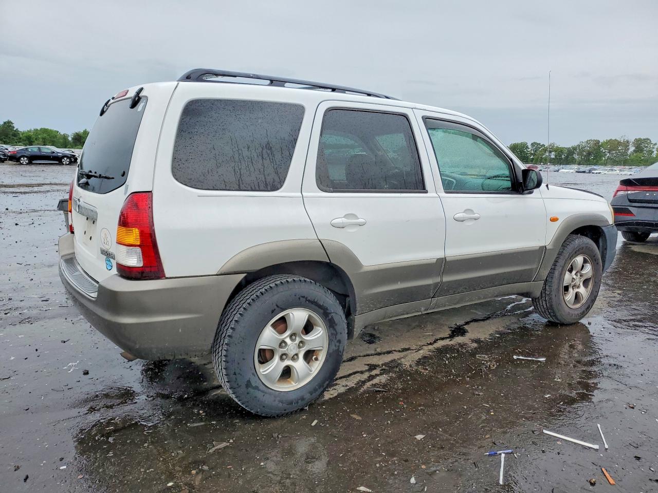 2003 Mazda Tribute Lx White vin: 4F2YZ04163KM39742