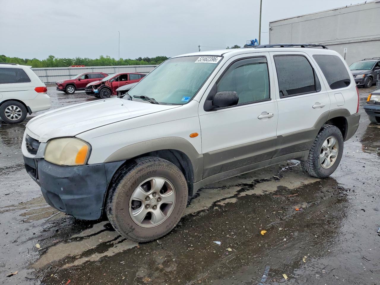 2003 Mazda Tribute Lx White vin: 4F2YZ04163KM39742