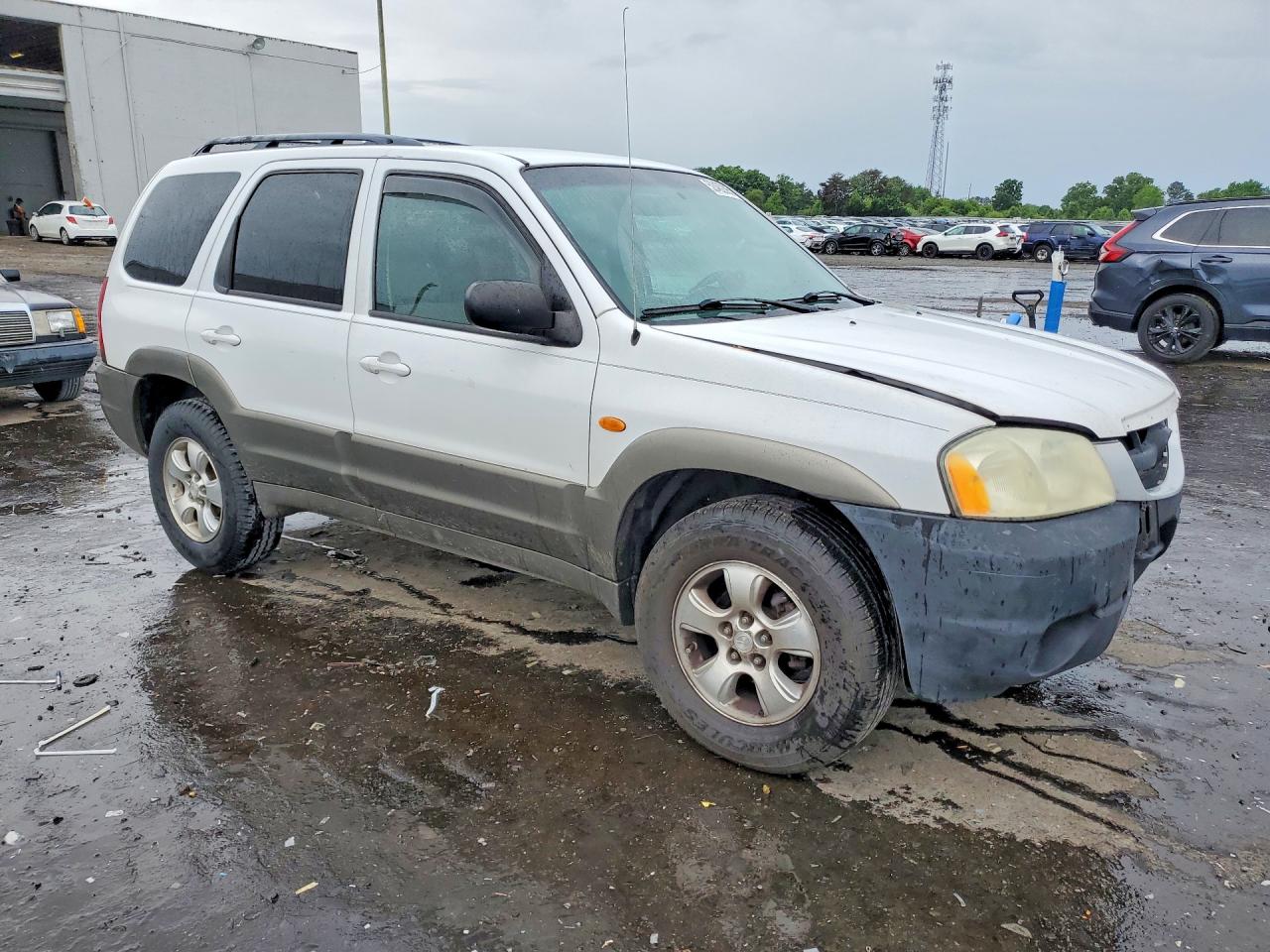 2003 Mazda Tribute Lx White vin: 4F2YZ04163KM39742