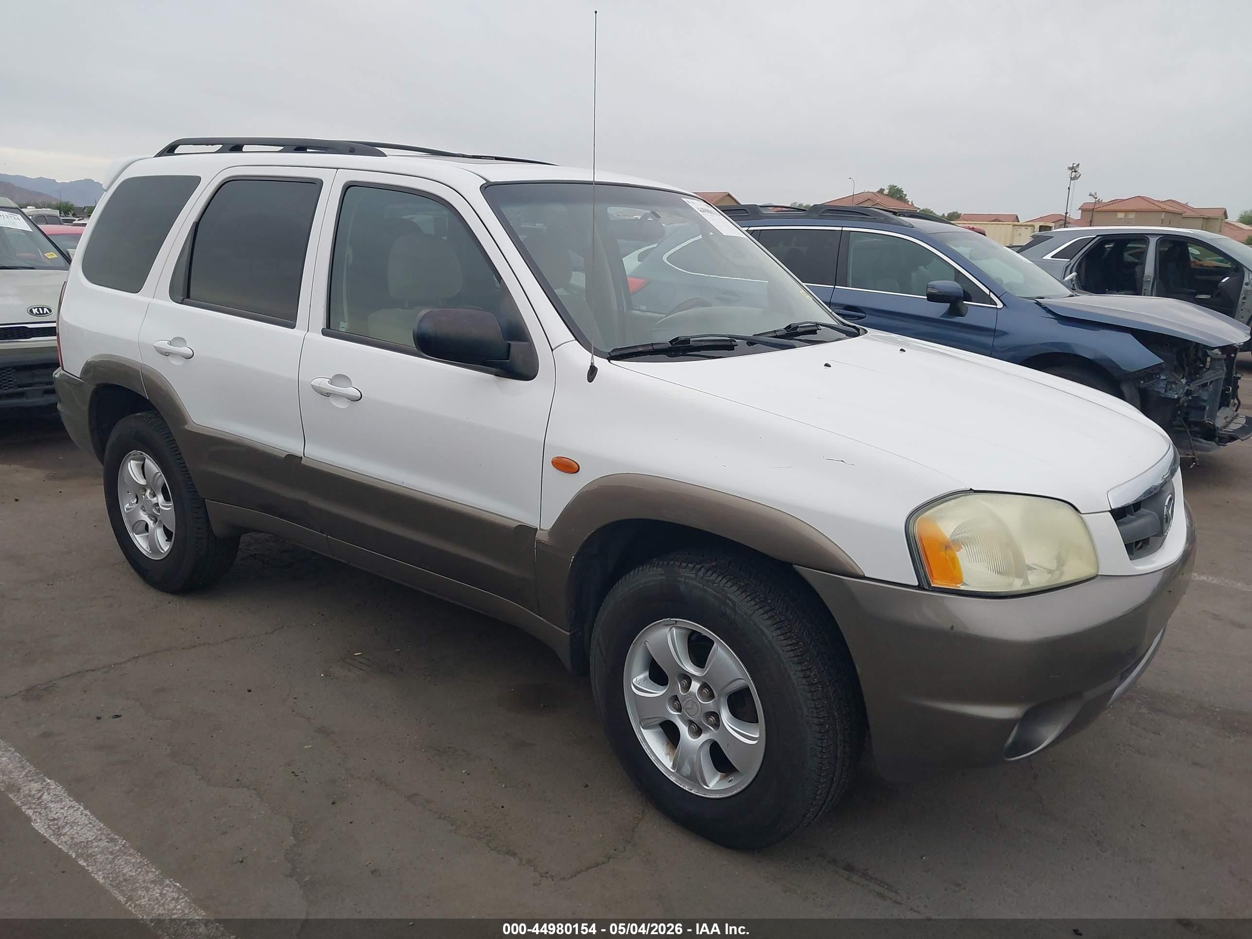 2004 Mazda Tribute Lx V6 White vin: 4F2YZ04194KM22998