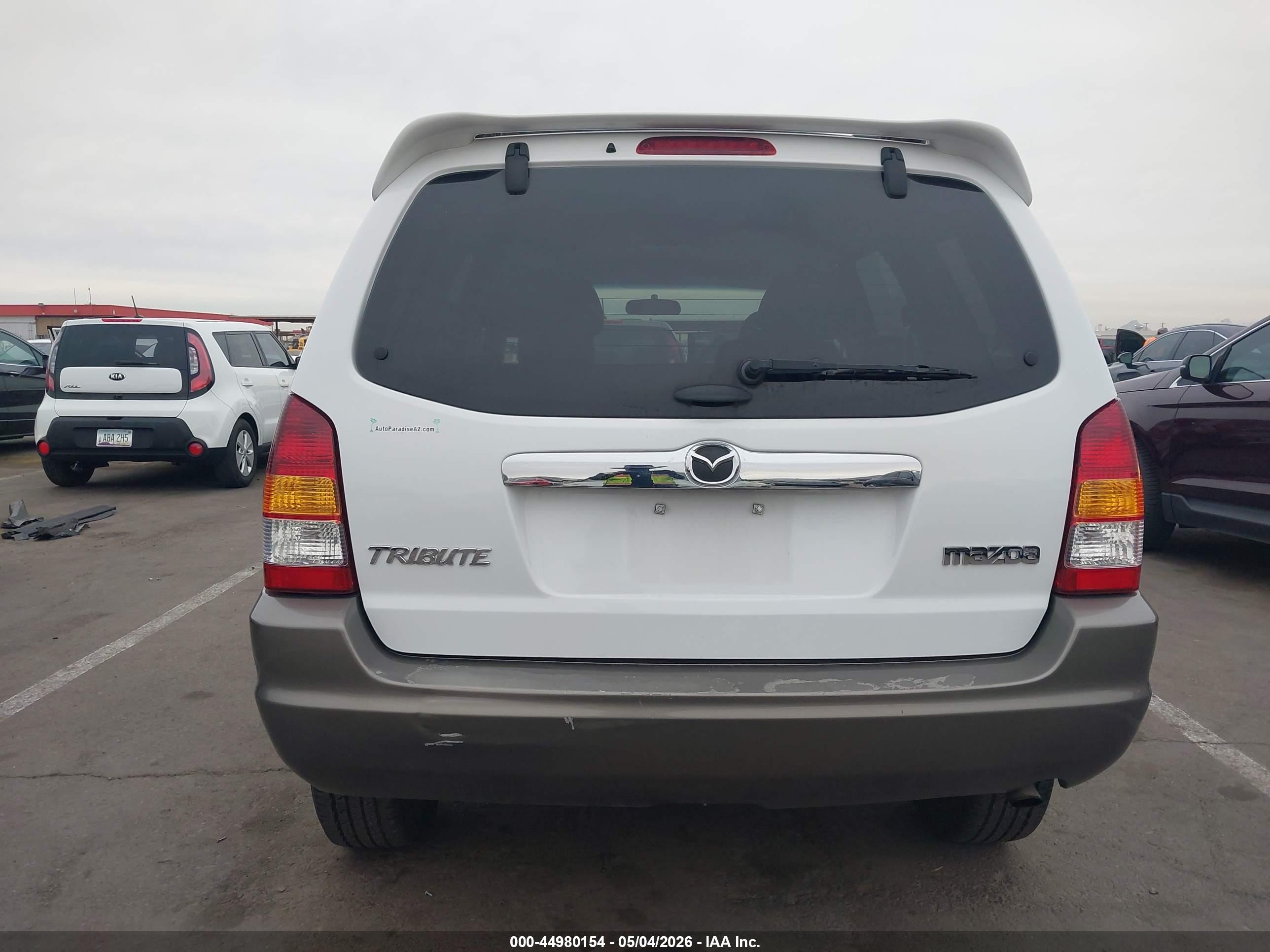 2004 Mazda Tribute Lx V6 White vin: 4F2YZ04194KM22998