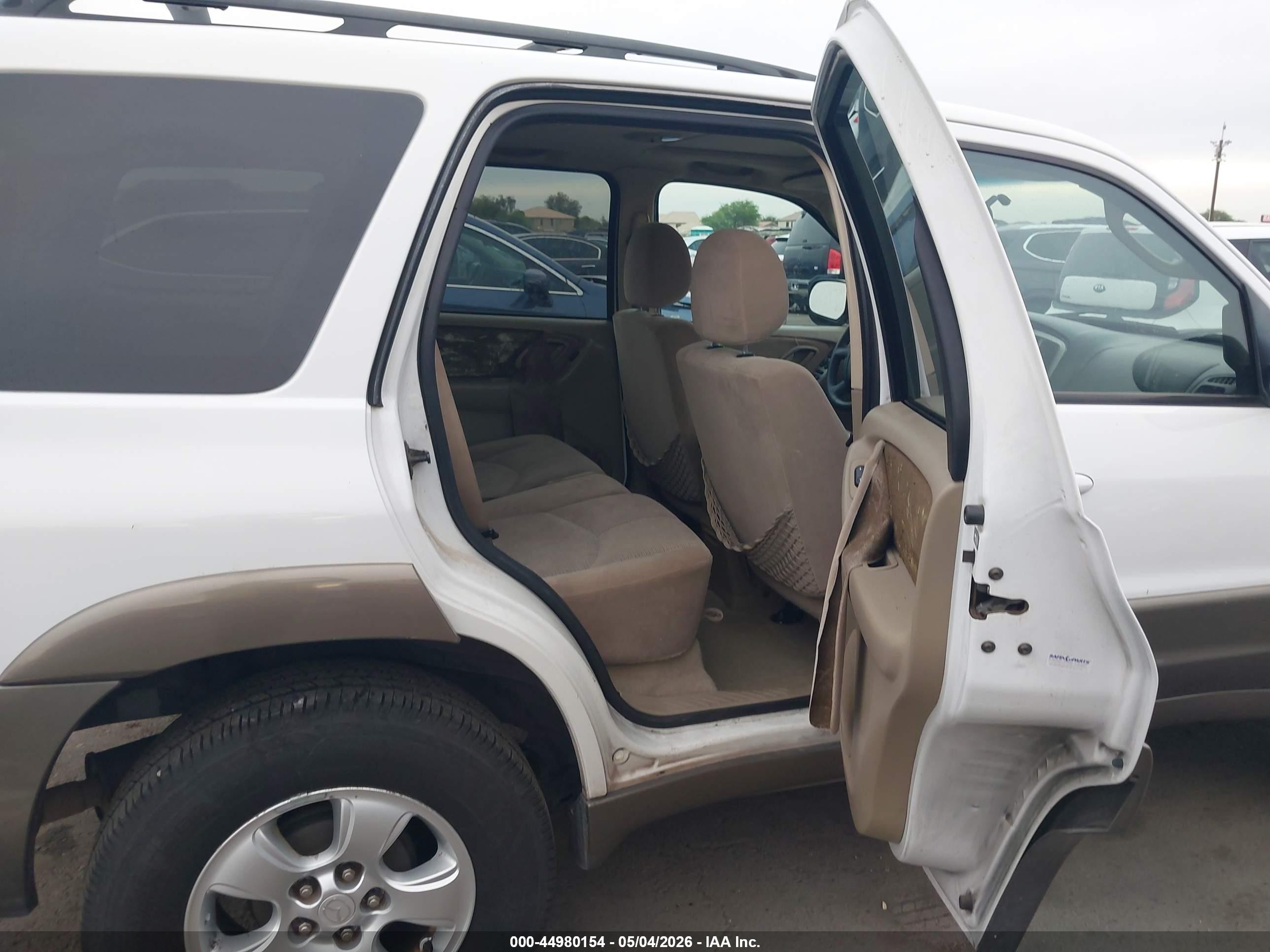 2004 Mazda Tribute Lx V6 White vin: 4F2YZ04194KM22998