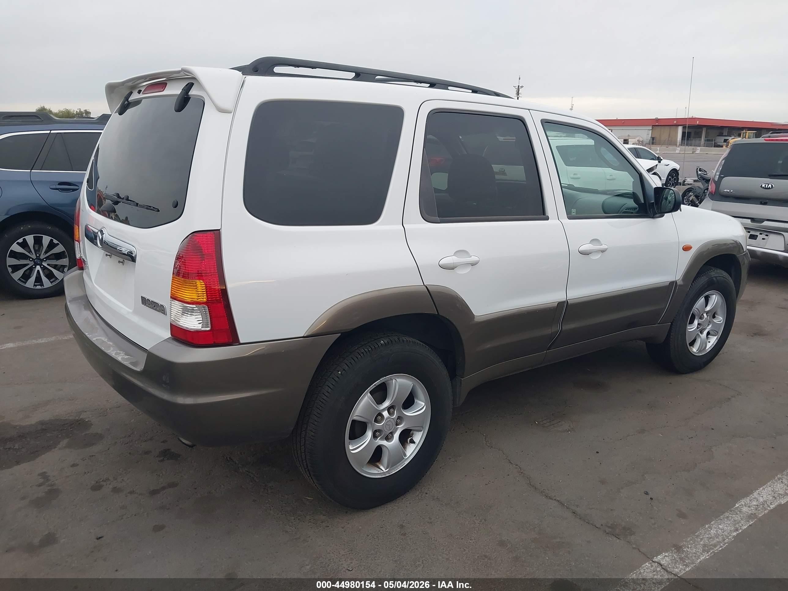 2004 Mazda Tribute Lx V6 White vin: 4F2YZ04194KM22998