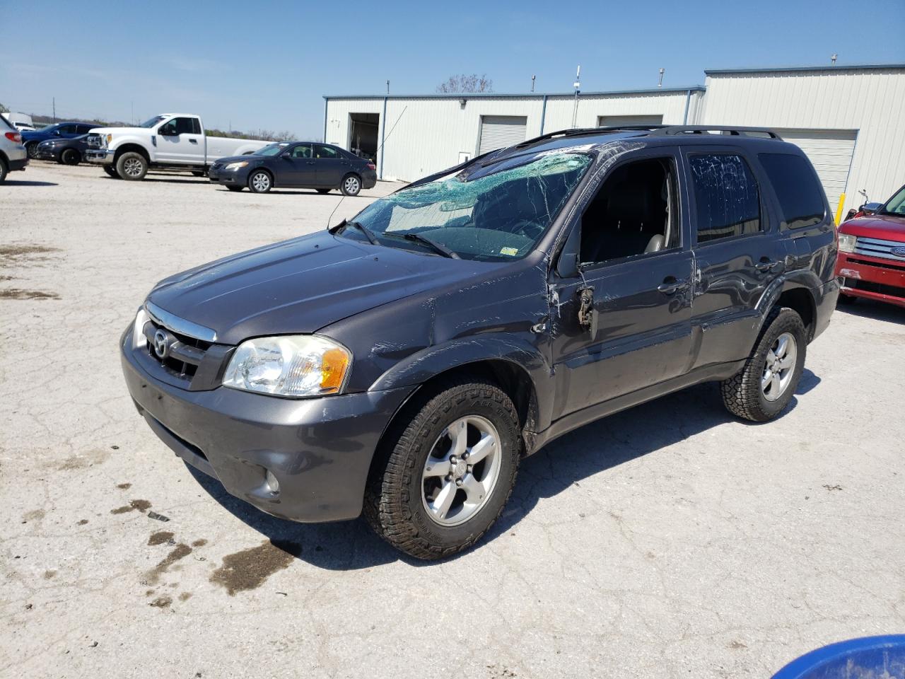 2005 Mazda Tribute S Gray vin: 4F2YZ06135KM26866