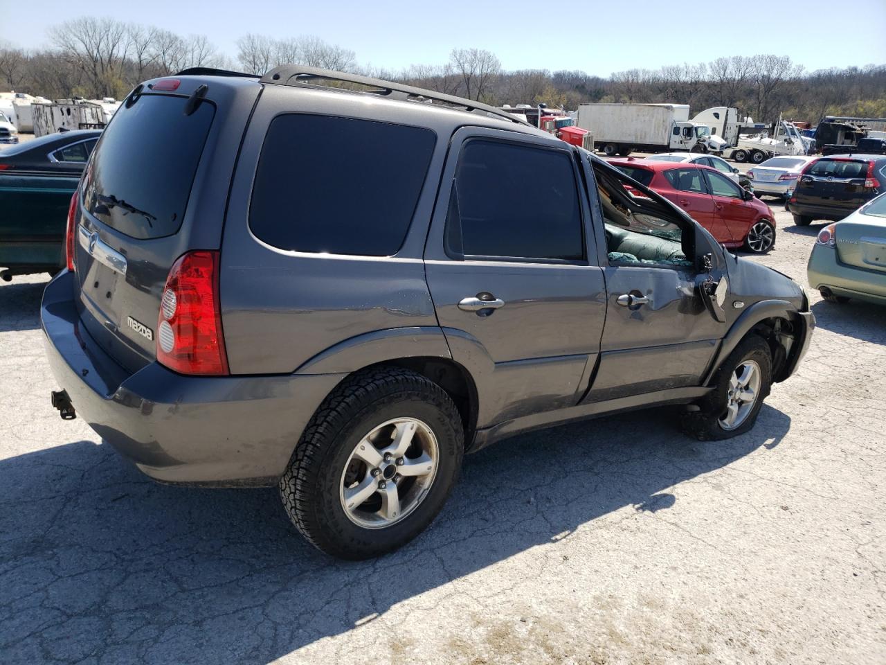 2005 Mazda Tribute S Gray vin: 4F2YZ06135KM26866