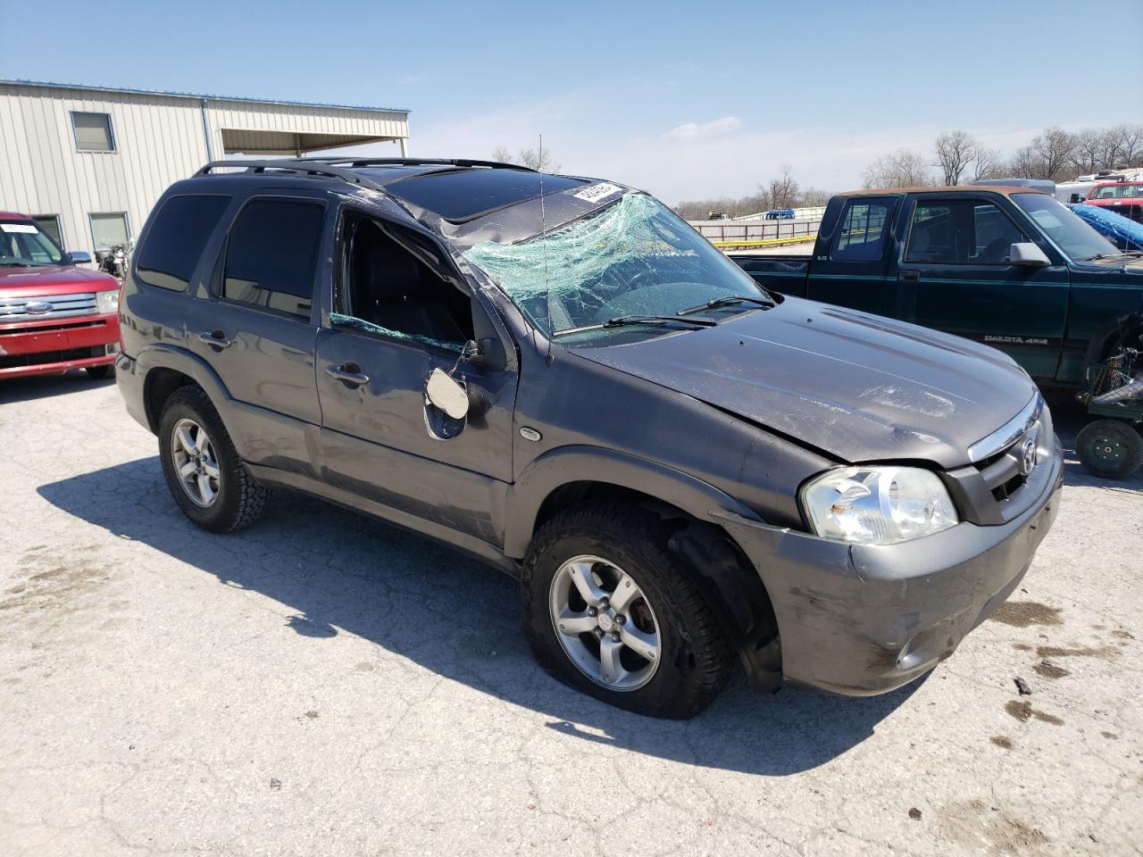 2005 Mazda Tribute S Gray vin: 4F2YZ06135KM26866
