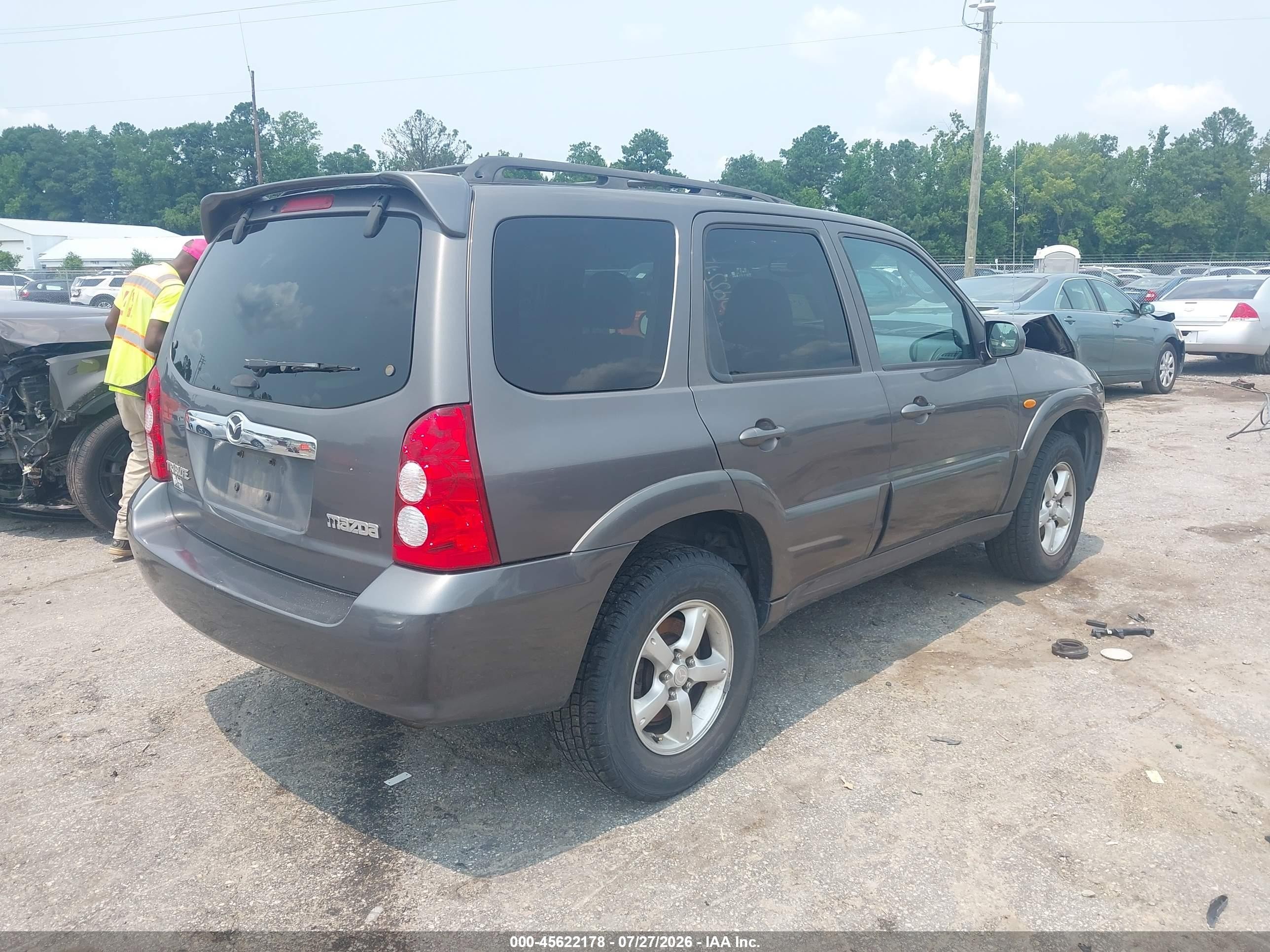2005 Mazda Tribute S Gray vin: 4F2YZ06155KM04979