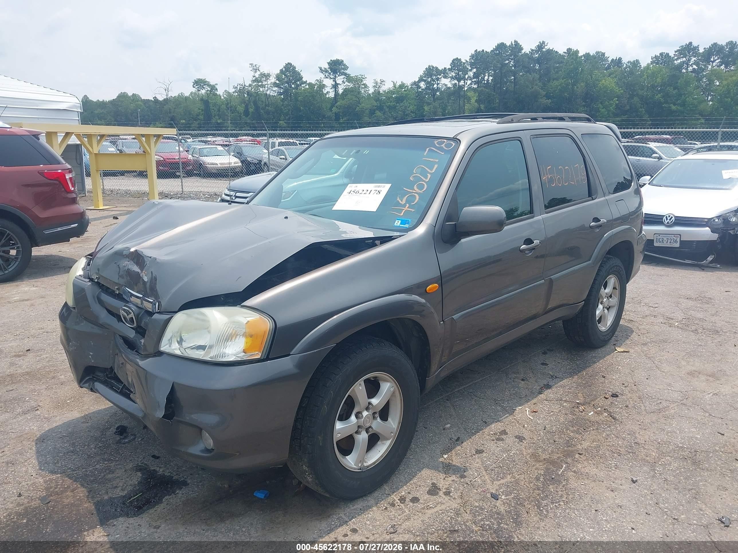 2005 Mazda Tribute S Gray vin: 4F2YZ06155KM04979