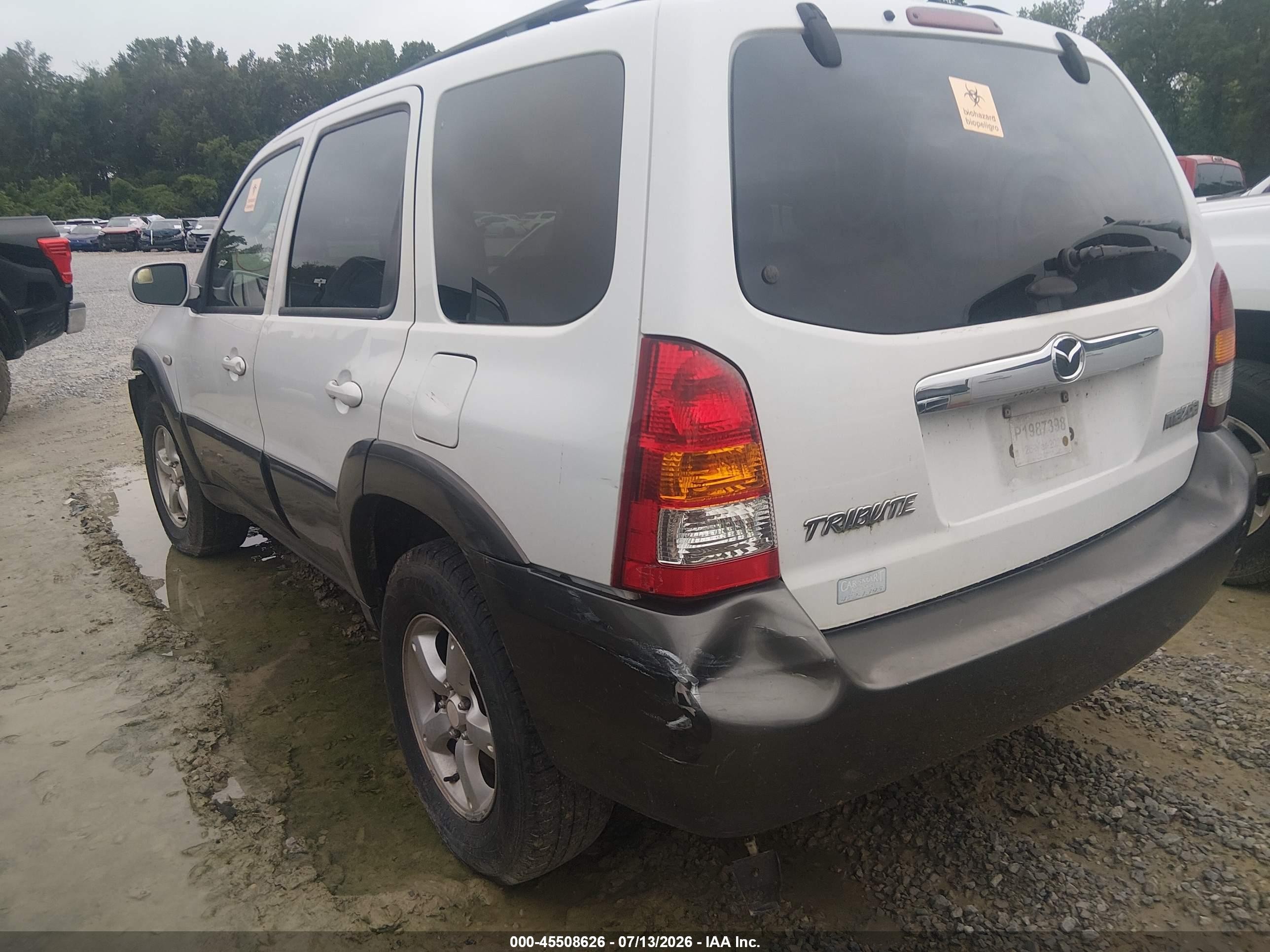 2005 Mazda Tribute S Белый vin: 4F2YZ06175KM36526