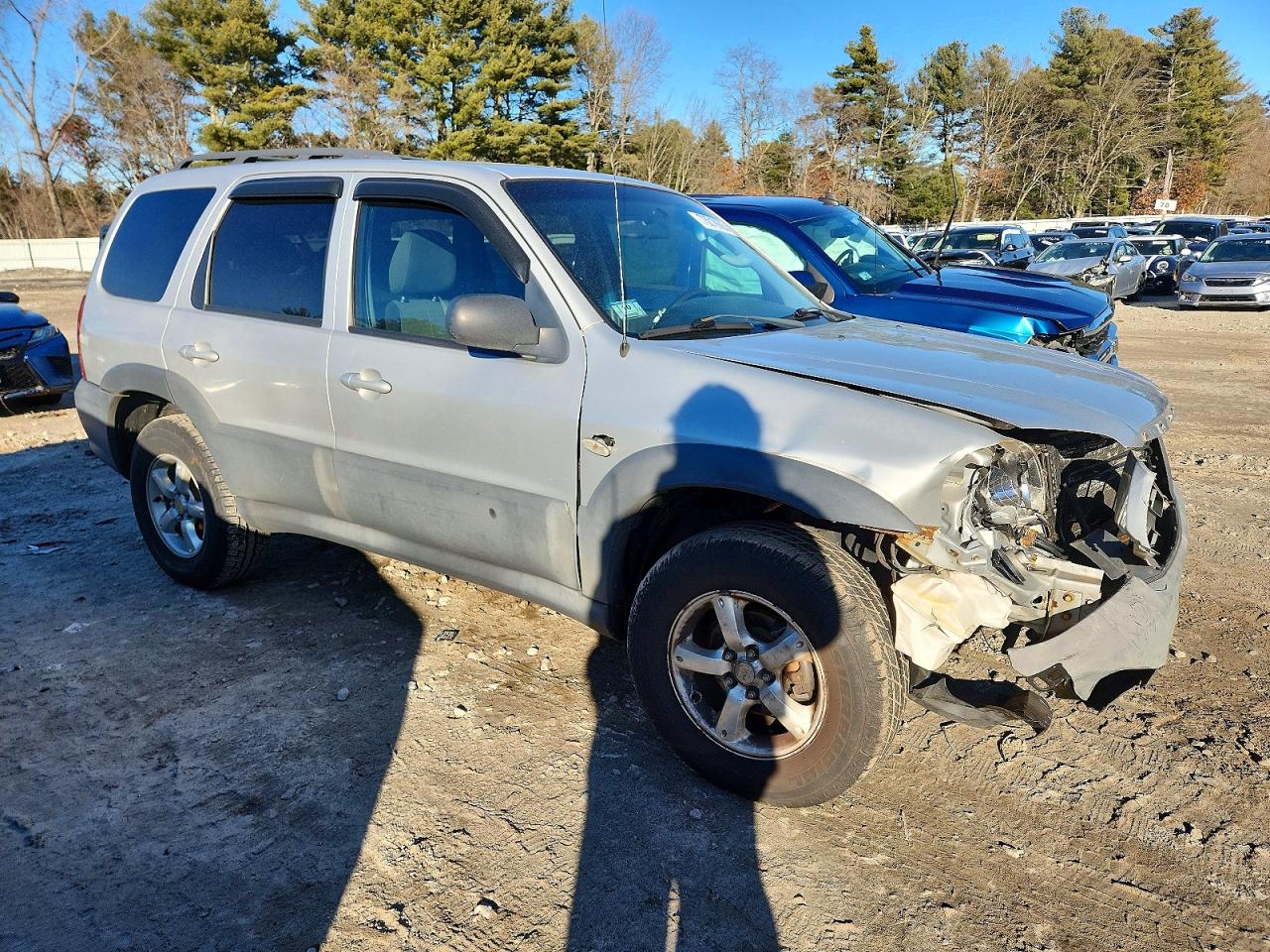 2005 Mazda Tribute I Silver vin: 4F2YZ92Z75KM52936