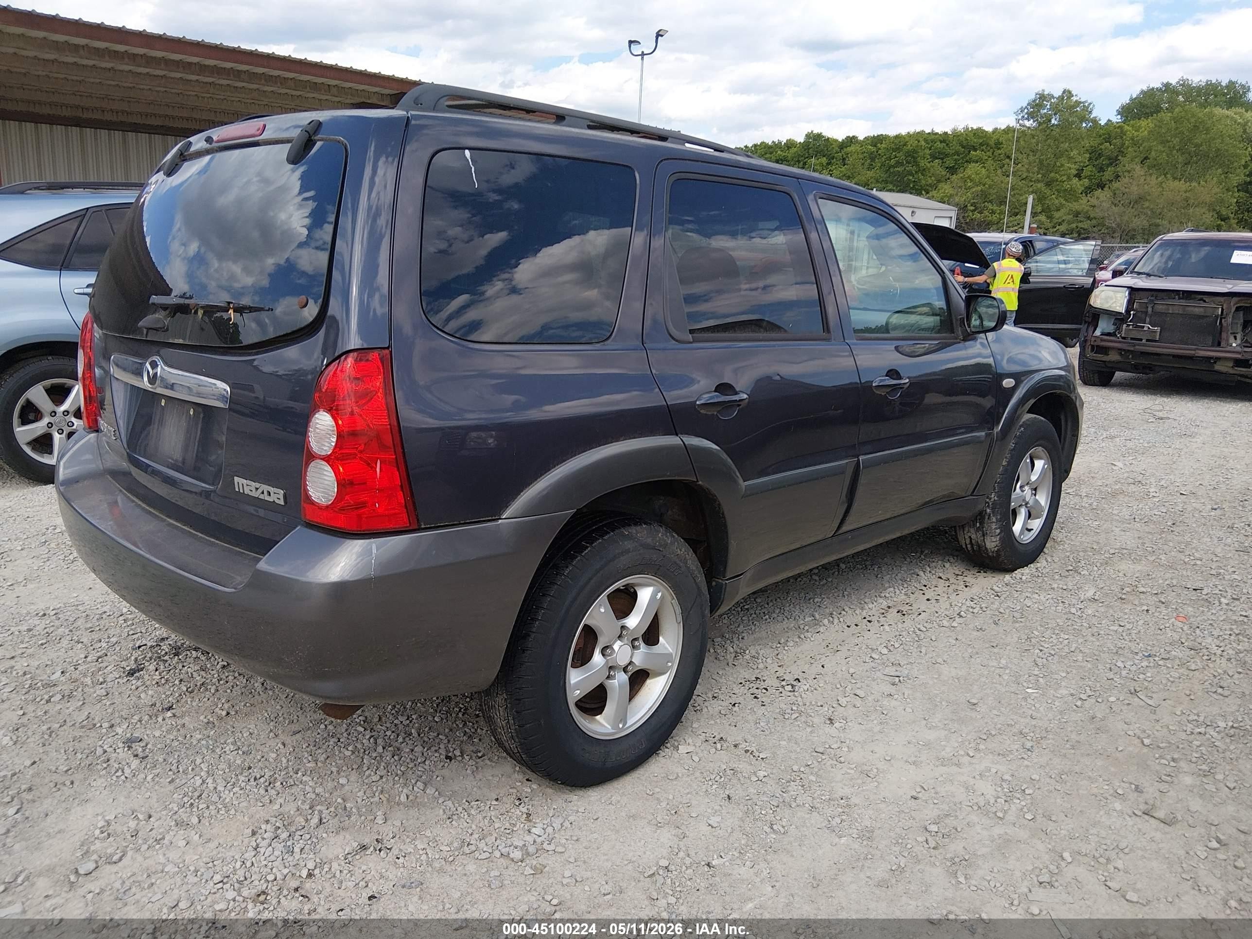 2006 Mazda Tribute S Gray vin: 4F2YZ94116KM05538