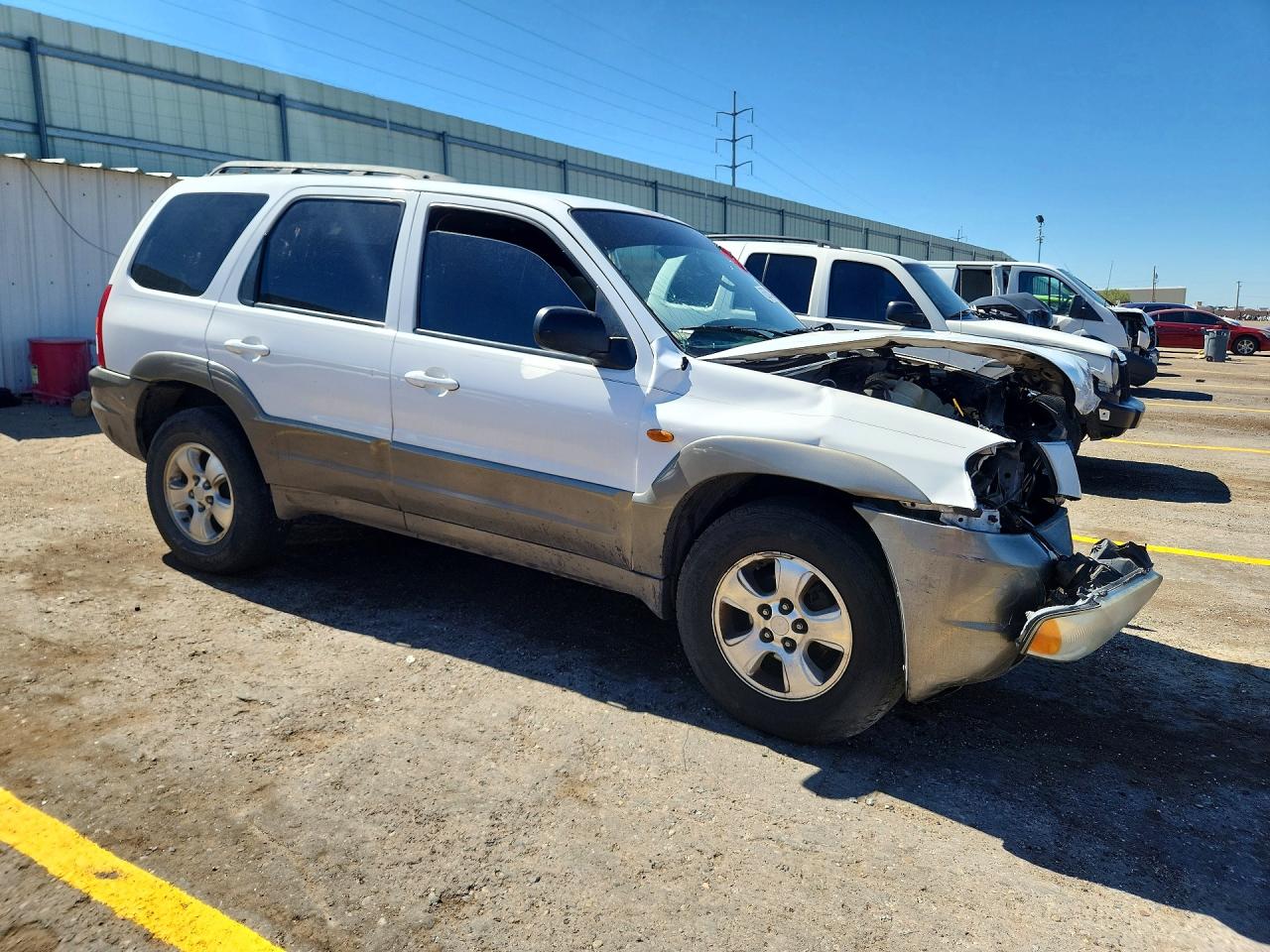 2003 Mazda Tribute Lx White vin: 4F2YZ94133KM11076