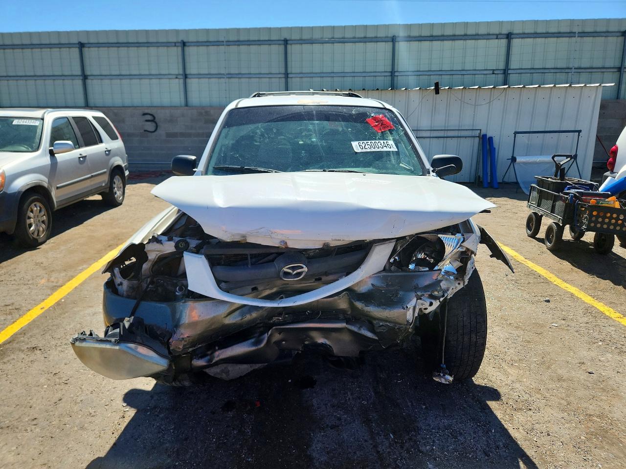 2003 Mazda Tribute Lx White vin: 4F2YZ94133KM11076