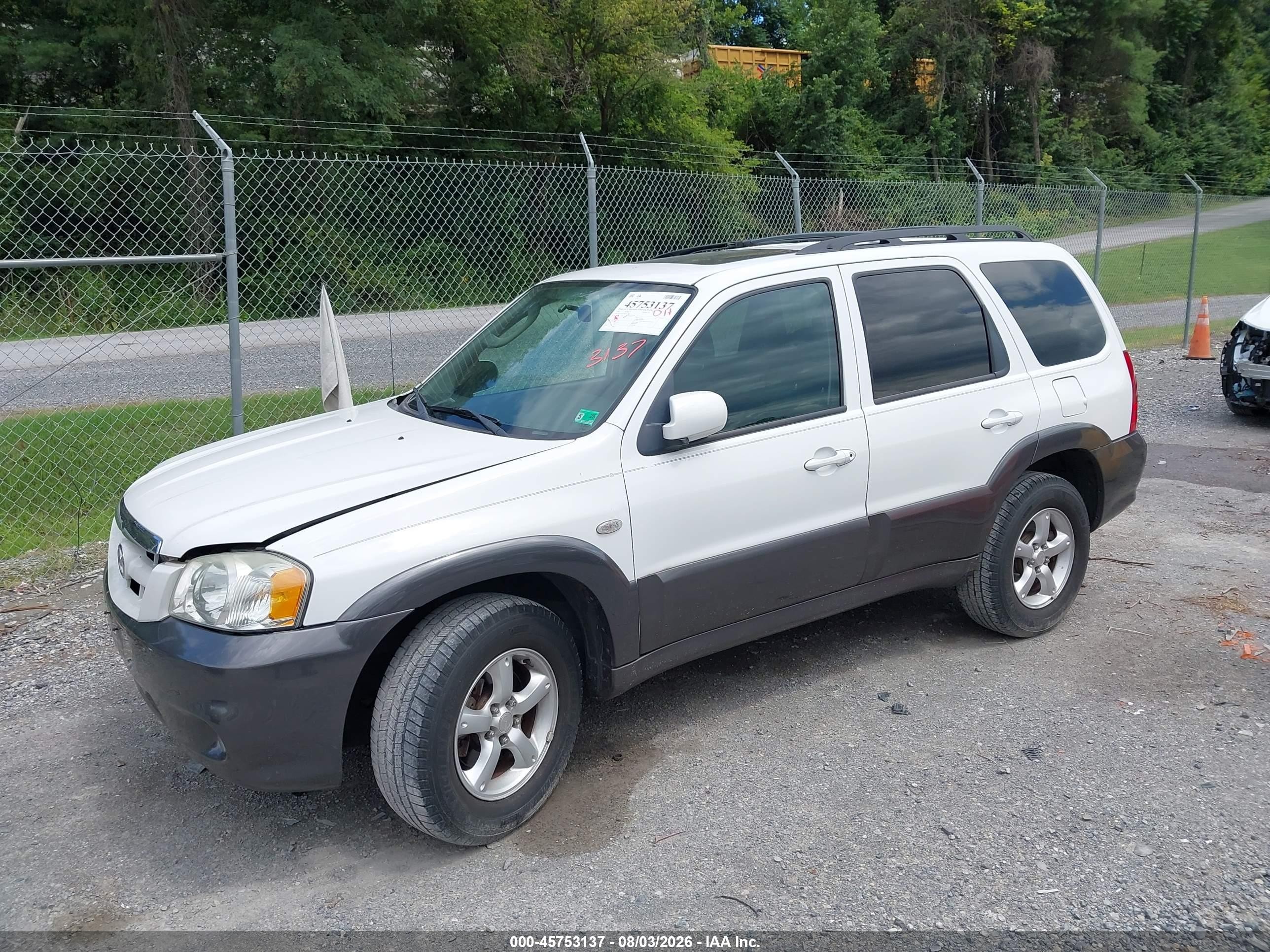 2006 Mazda Tribute S White vin: 4F2YZ94146KM13536