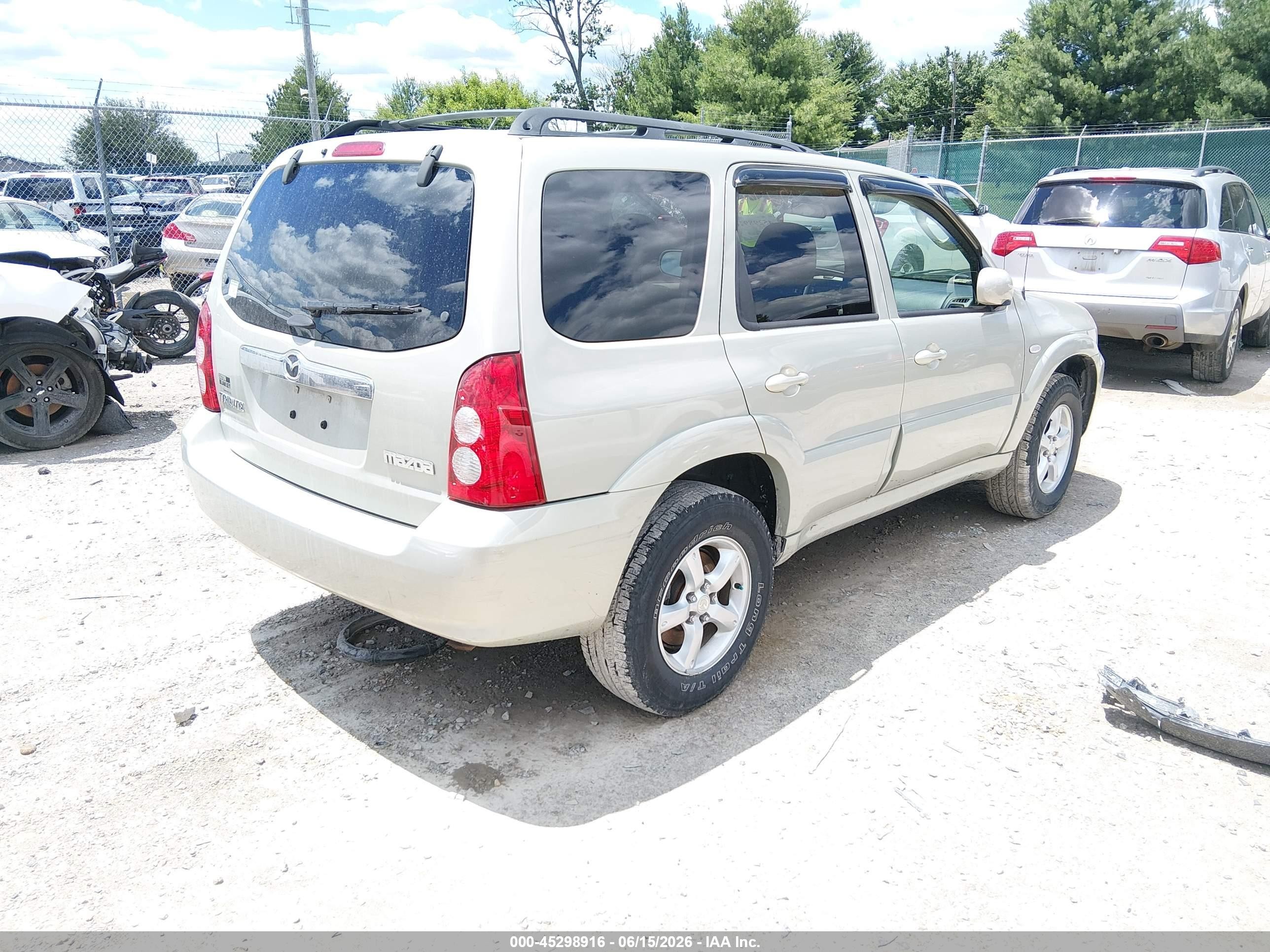 2006 Mazda Tribute S Серебряный vin: 4F2YZ94156KM00021