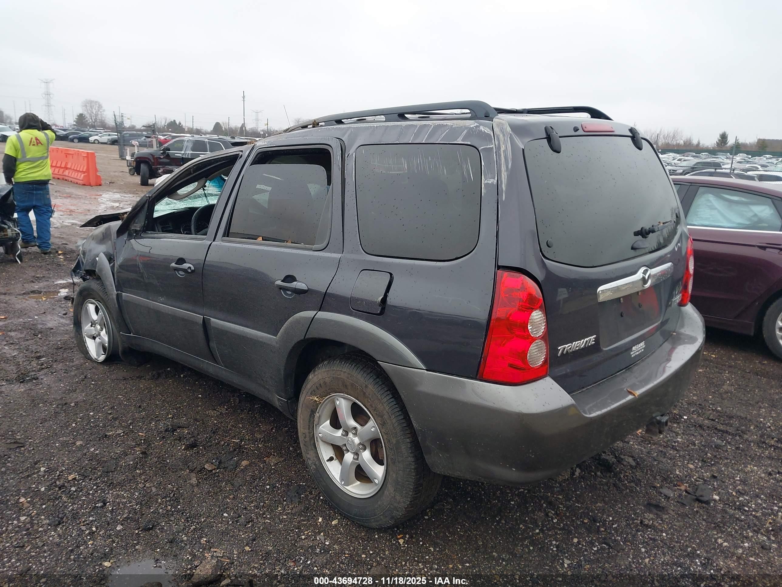 2005 Mazda Tribute S Gray vin: 4F2YZ94165KM54443
