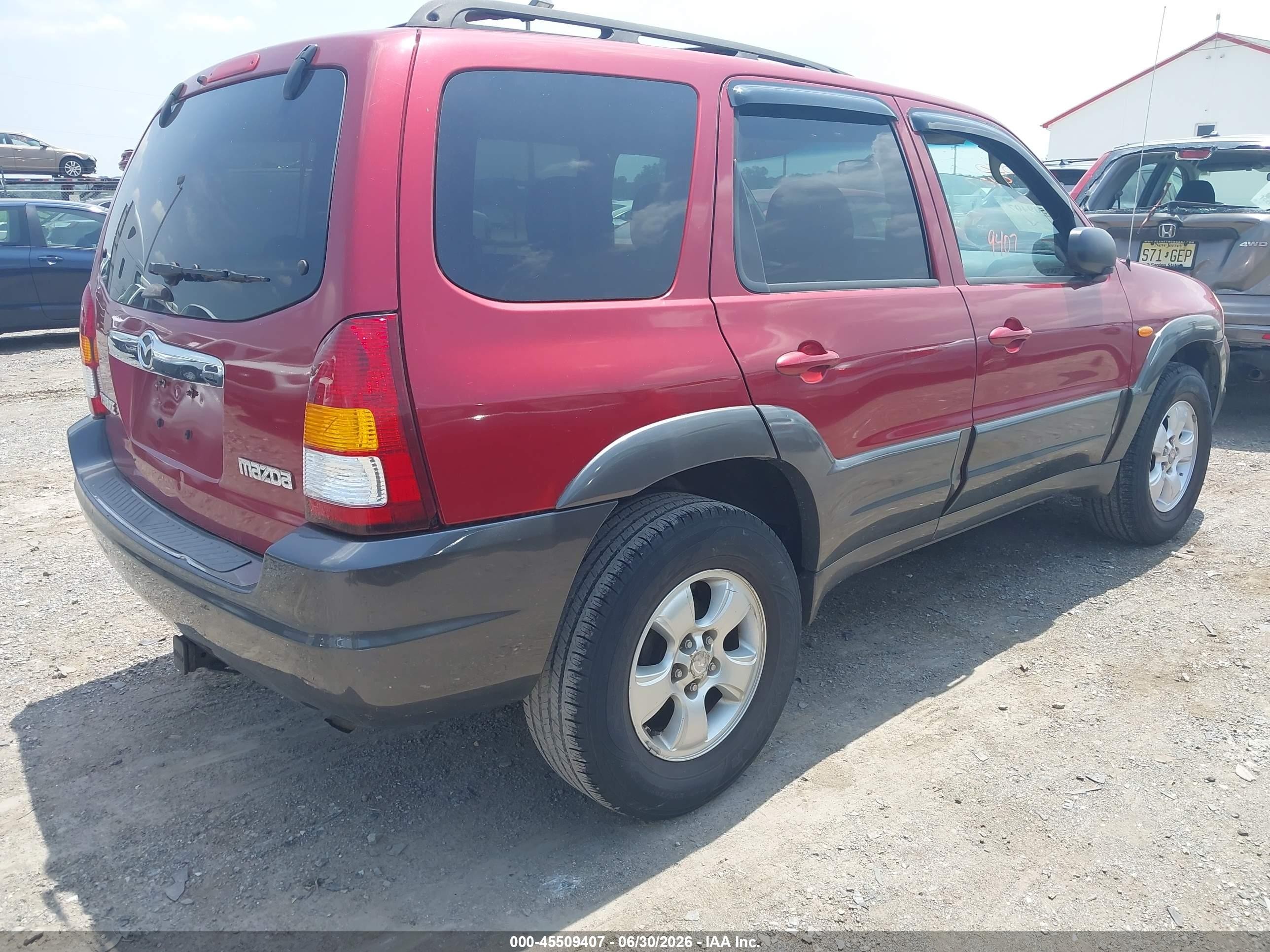 2004 Mazda Tribute Lx V6 Red vin: 4F2YZ94194KM27302