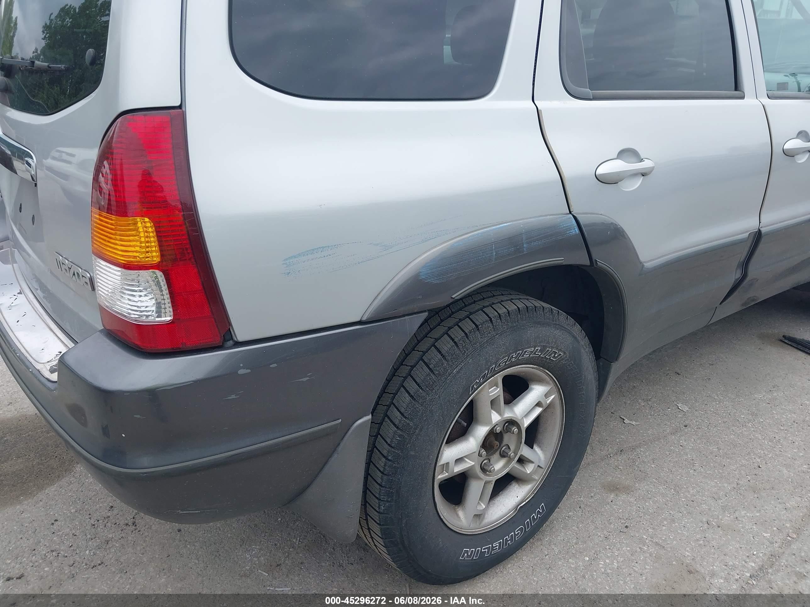 2004 Mazda Tribute Lx V6 Silver vin: 4F2YZ941X4KM05549