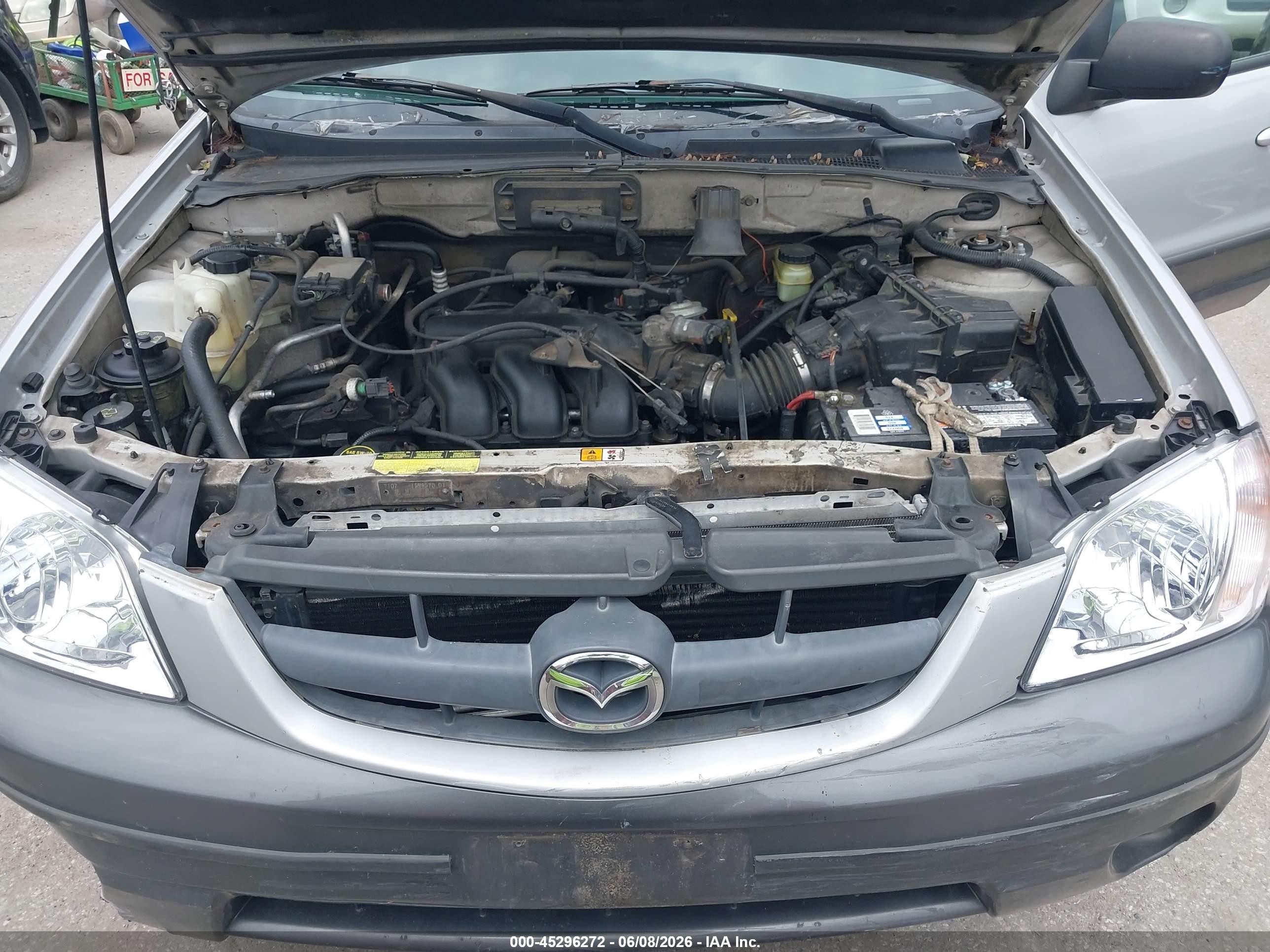 2004 Mazda Tribute Lx V6 Silver vin: 4F2YZ941X4KM05549